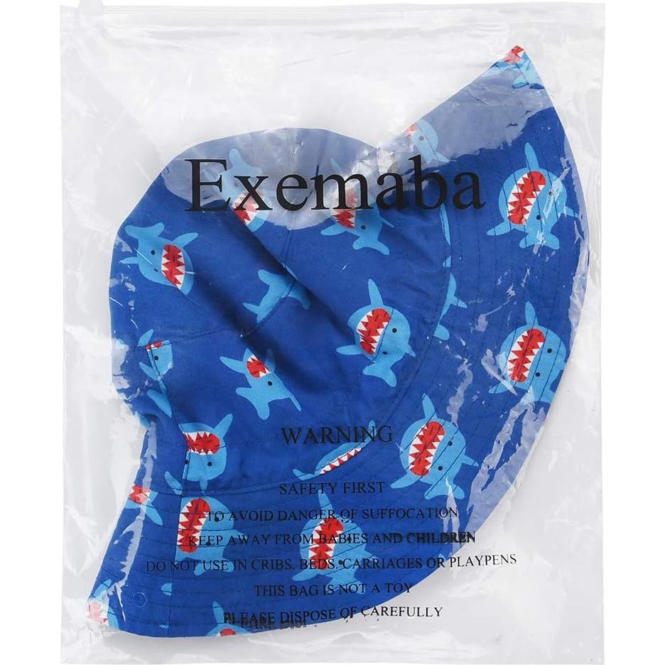 Sombrero de Sol Ajustable para Bebé UV 50+ - Tiburón