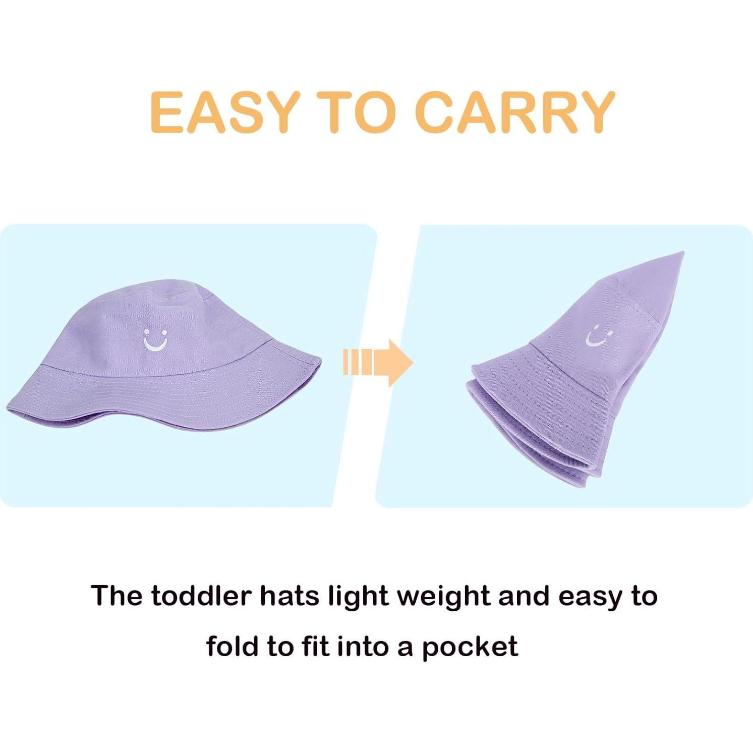 Sombrero de Sol para Niños Algodón Reversible Cara Sonriente