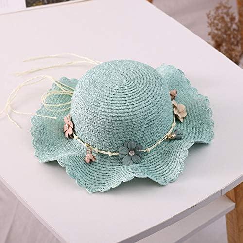 Sombrero de ala ancha para niñas M1 con bolsa de paja