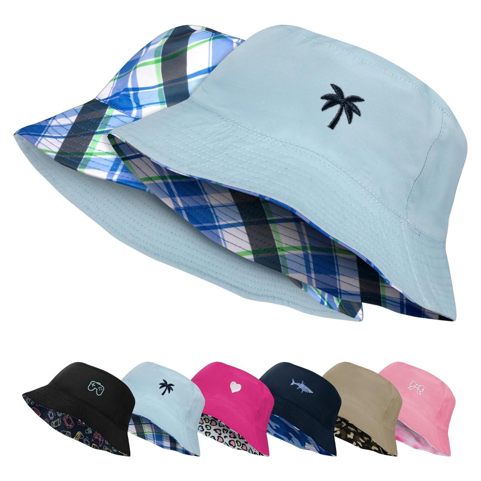 Sombrero de Sol Reversible HONGTEYA UPF 50+ Niños 8-13 Años