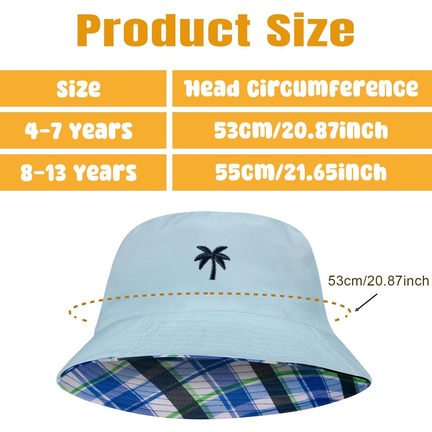 Sombrero de Sol Reversible HONGTEYA UPF 50+ Niños 8-13 Años