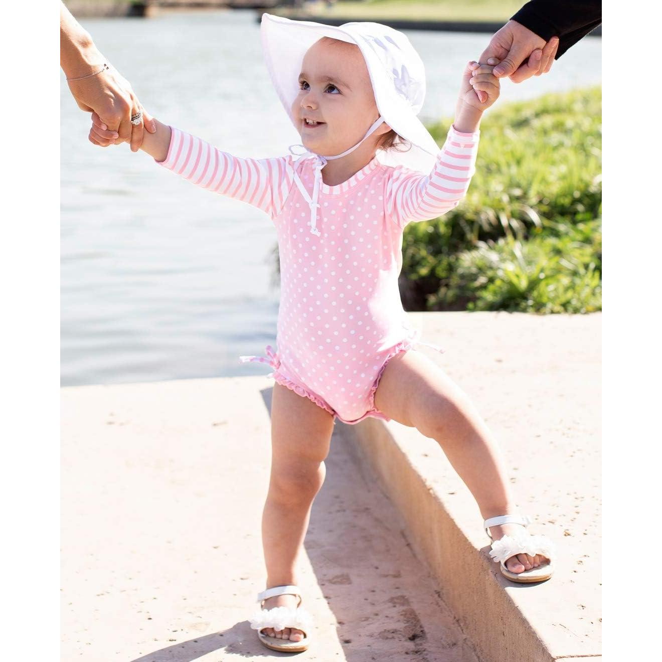 Sombrero de sol RuffleButts para bebés 0-6 meses UPF 50+