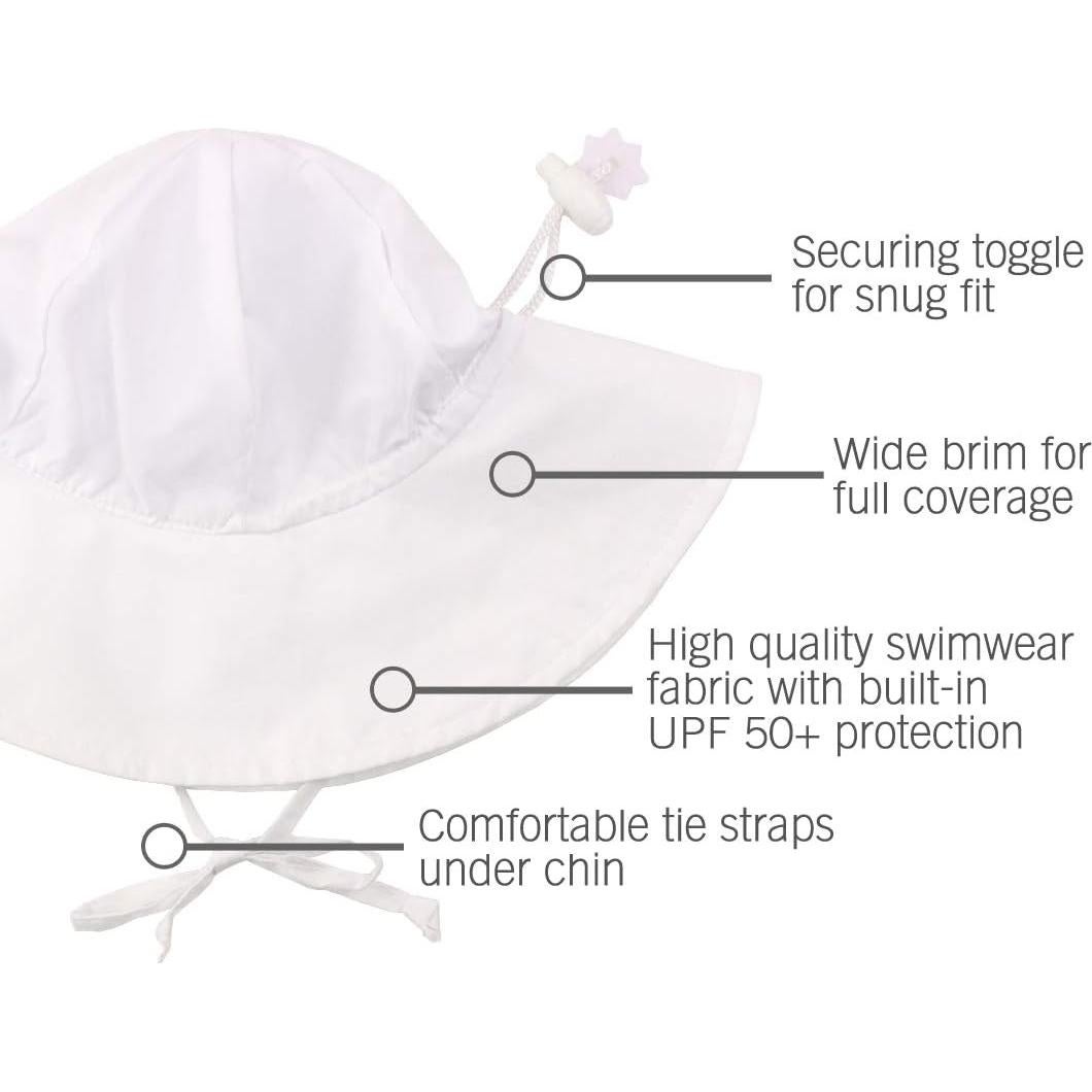 Sombrero de sol RuffleButts para bebés 0-6 meses UPF 50+