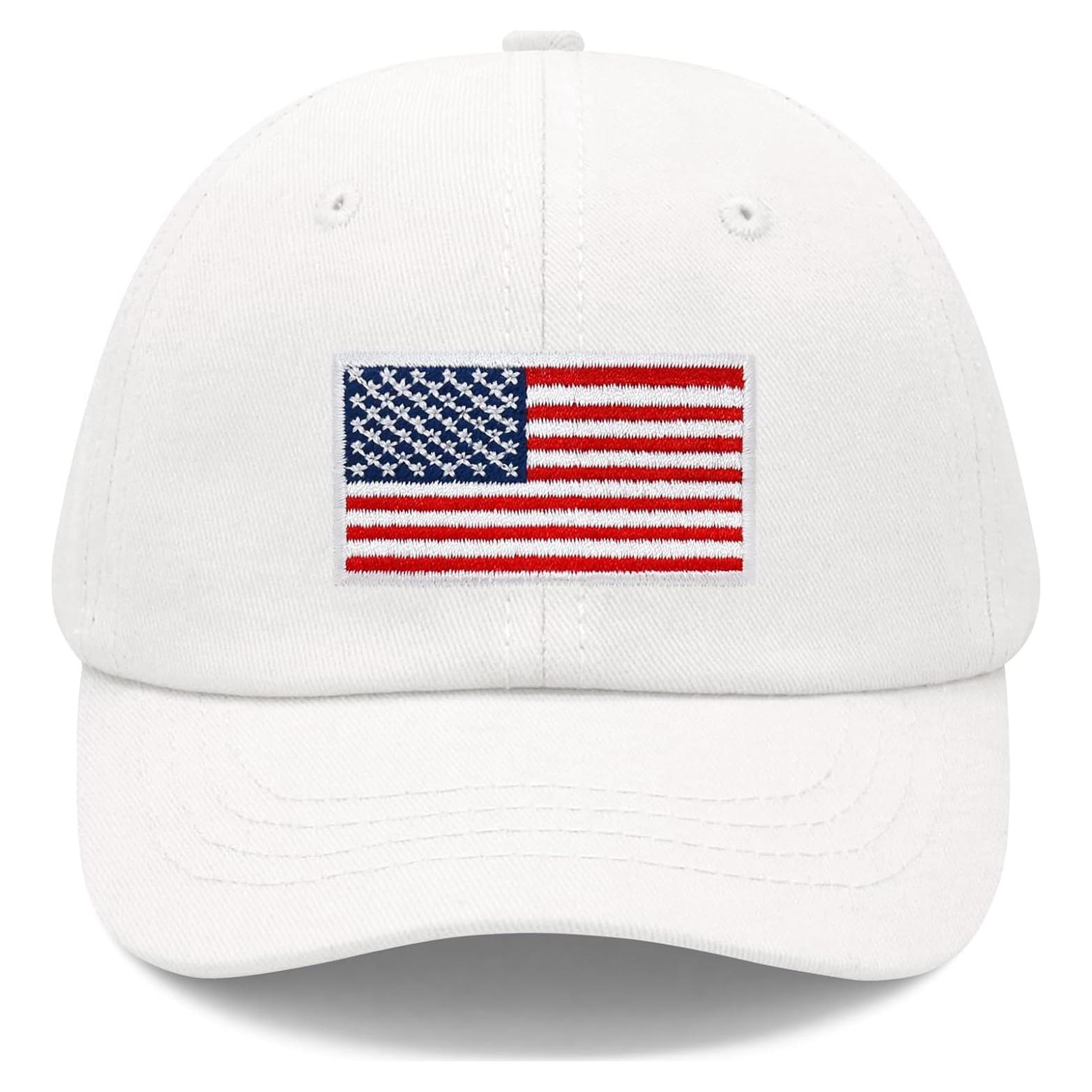 Gorra de Béisbol para Niños Qikqik con Bandera Americana