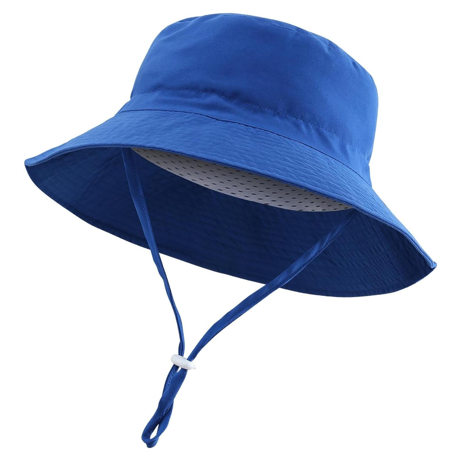 Sombrero de Sol Bebé UPF 50+ Azul 6-24 meses con Ala Ancha