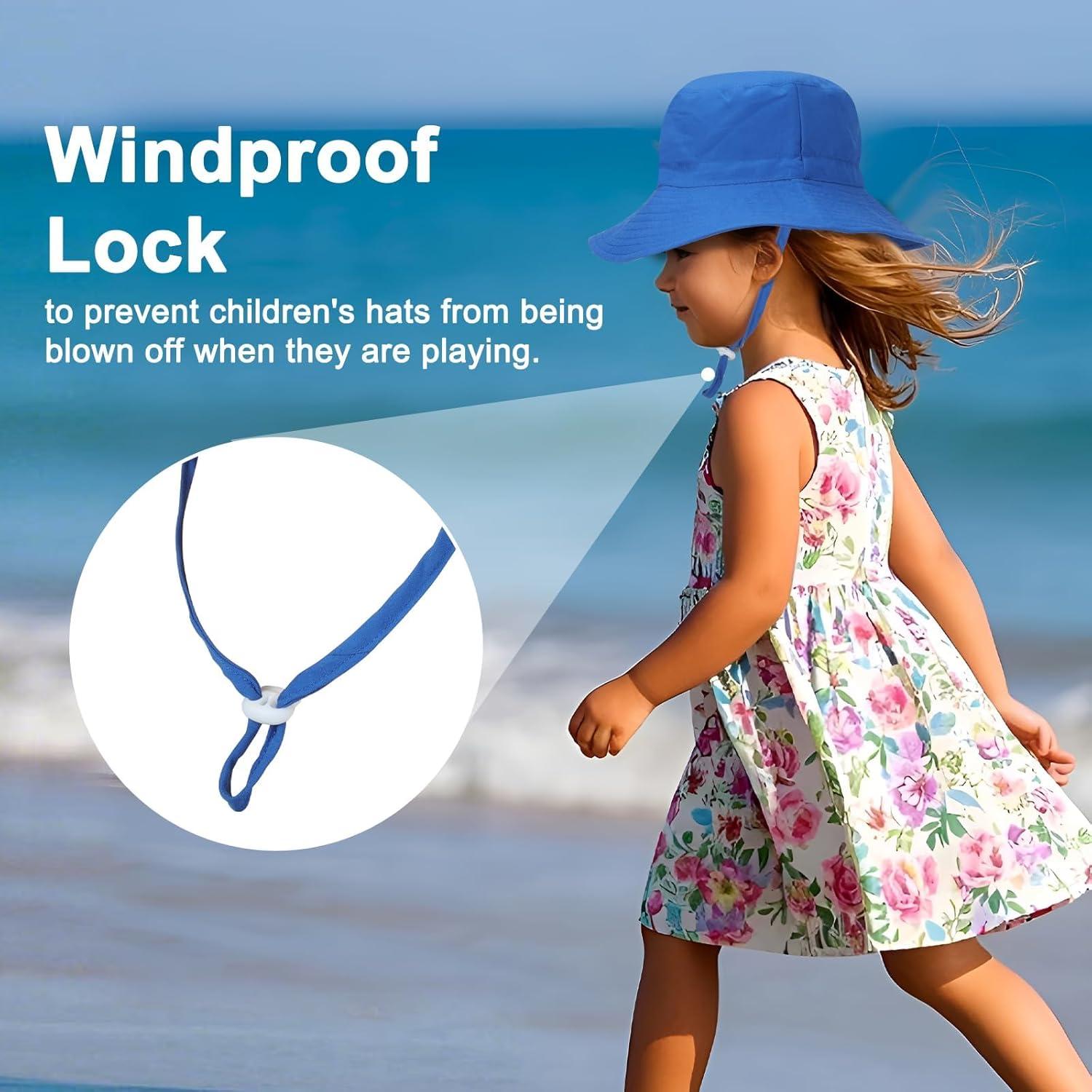 Sombrero de Sol Bebé UPF 50+ Azul 6-24 meses con Ala Ancha