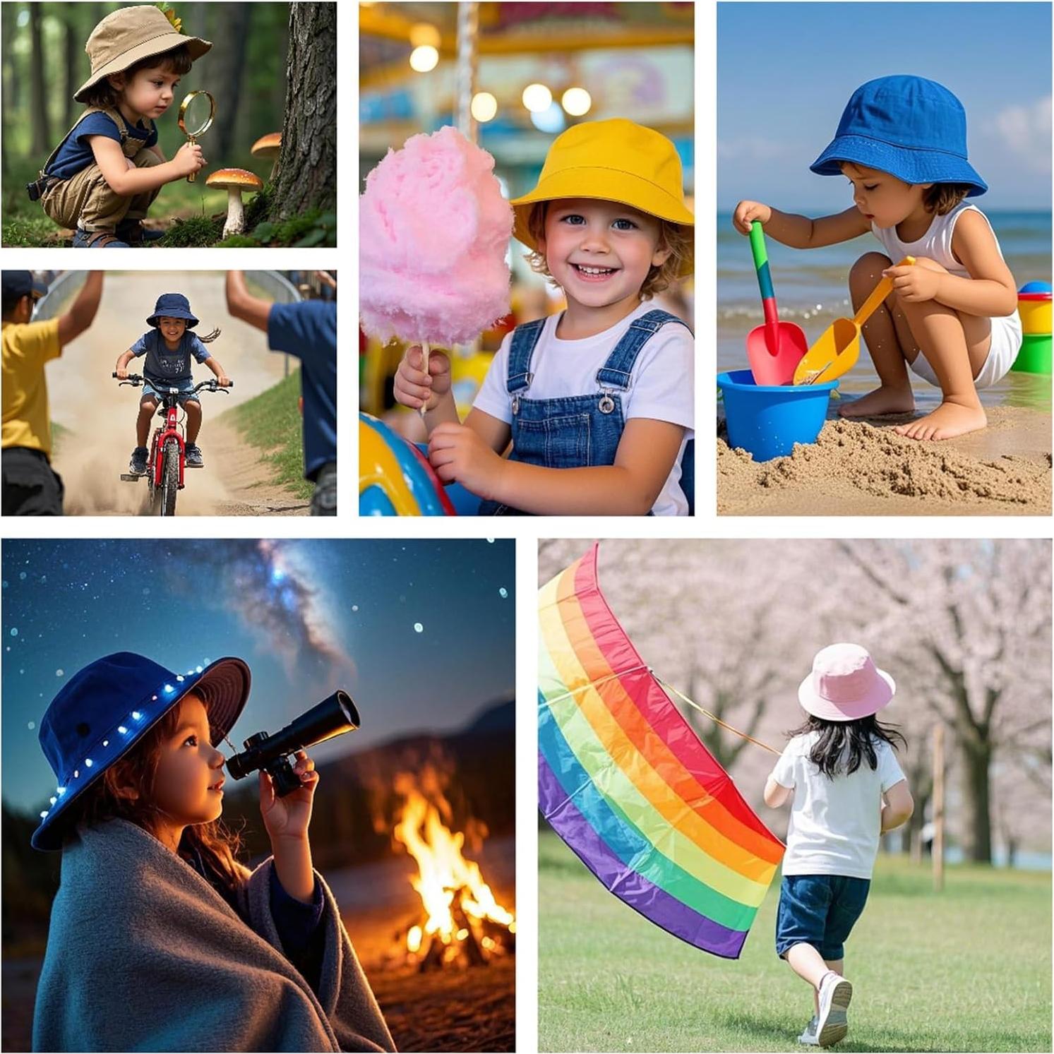 Sombrero de Sol Bebé UPF 50+ Azul 6-24 meses con Ala Ancha