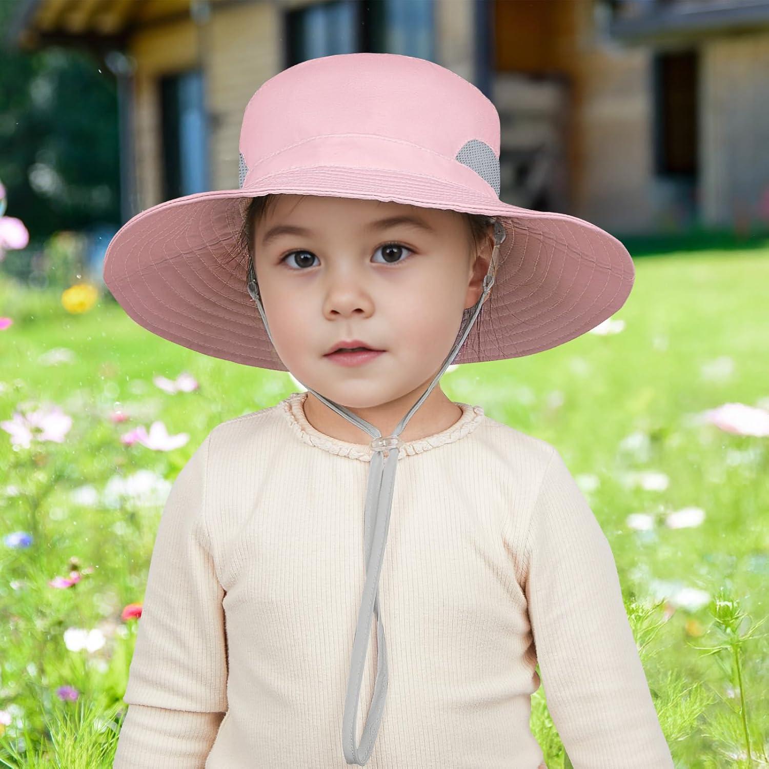 Sombrero de Sol para Bebé ICOSY Plegable UV 50+ Rosa 3-24 Meses