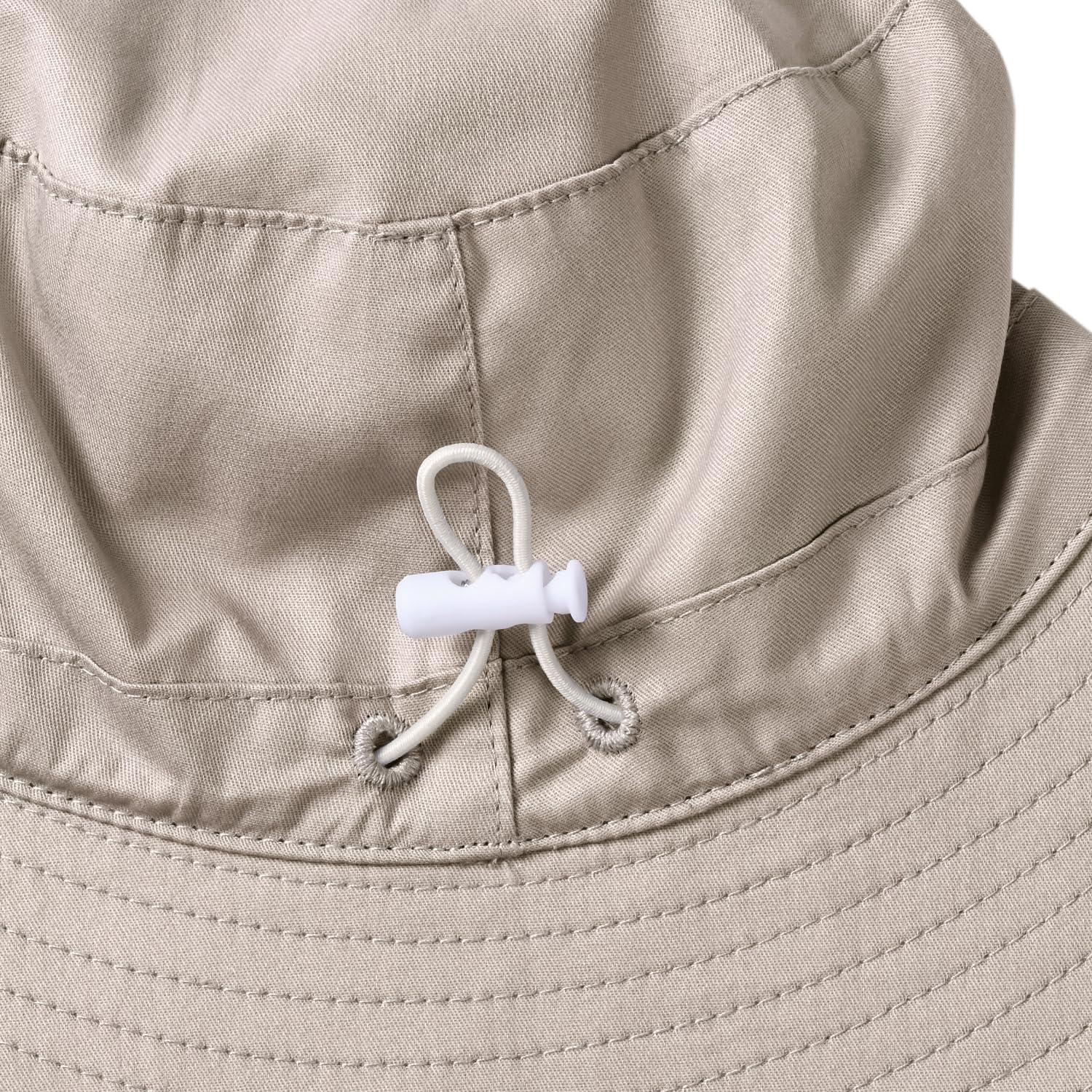 Sombrero de Sol Infantil Ajustable Algodón 2-4 Años Caqui