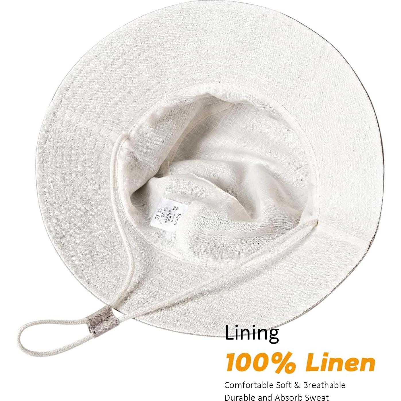 Sombrero de Sol Infantil Ajustable Algodón 2-4 Años Caqui