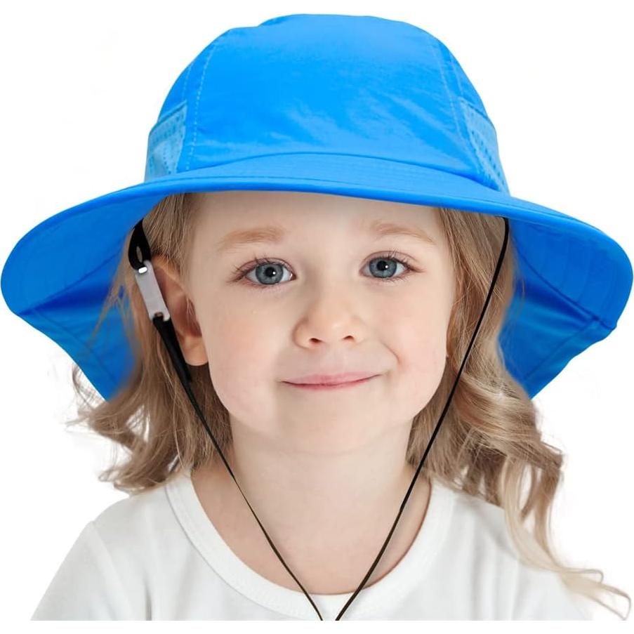 Sombrero de Sol para Bebés Upeilxd UPF 50+ 2 Piezas Azul