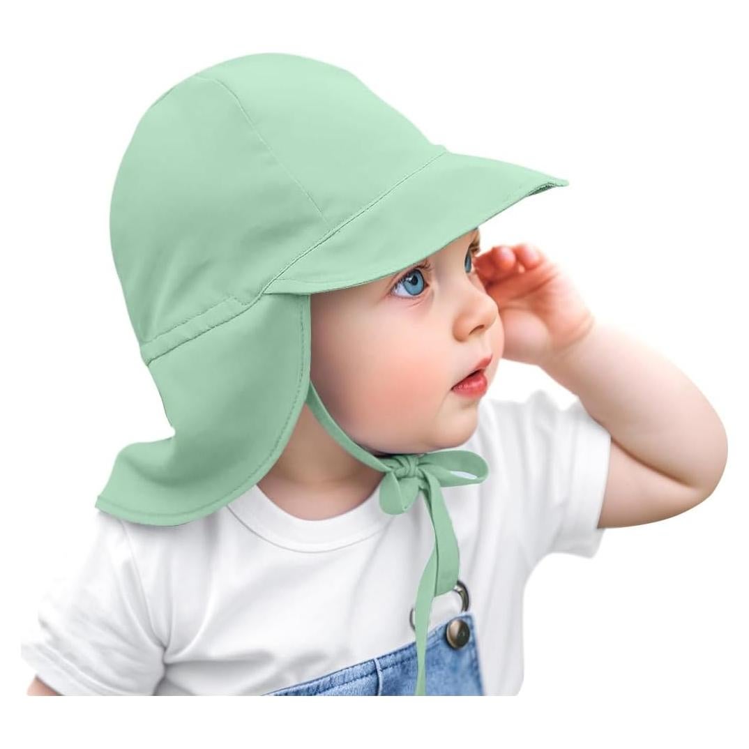 Sombrero de Sol Ajustable Zurlefy para Bebés UPF 50+ Verde