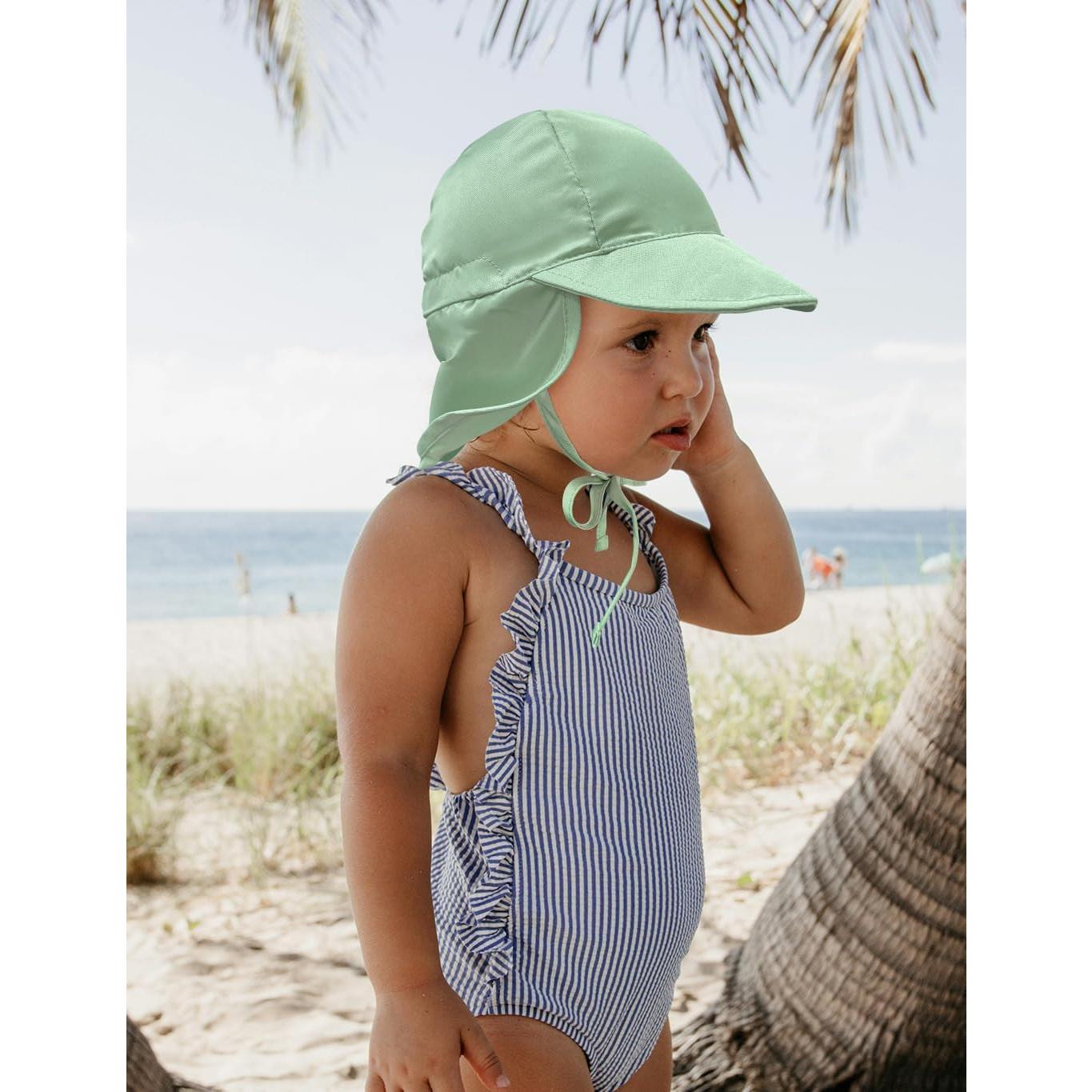 Sombrero de Sol Ajustable Zurlefy para Bebés UPF 50+ Verde