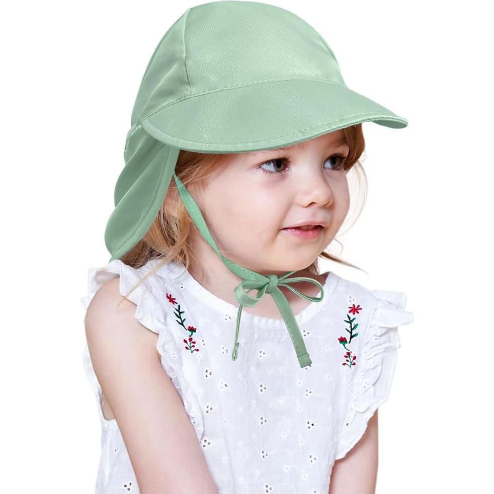 Sombrero de Sol Ajustable Zurlefy para Bebés UPF 50+ Verde