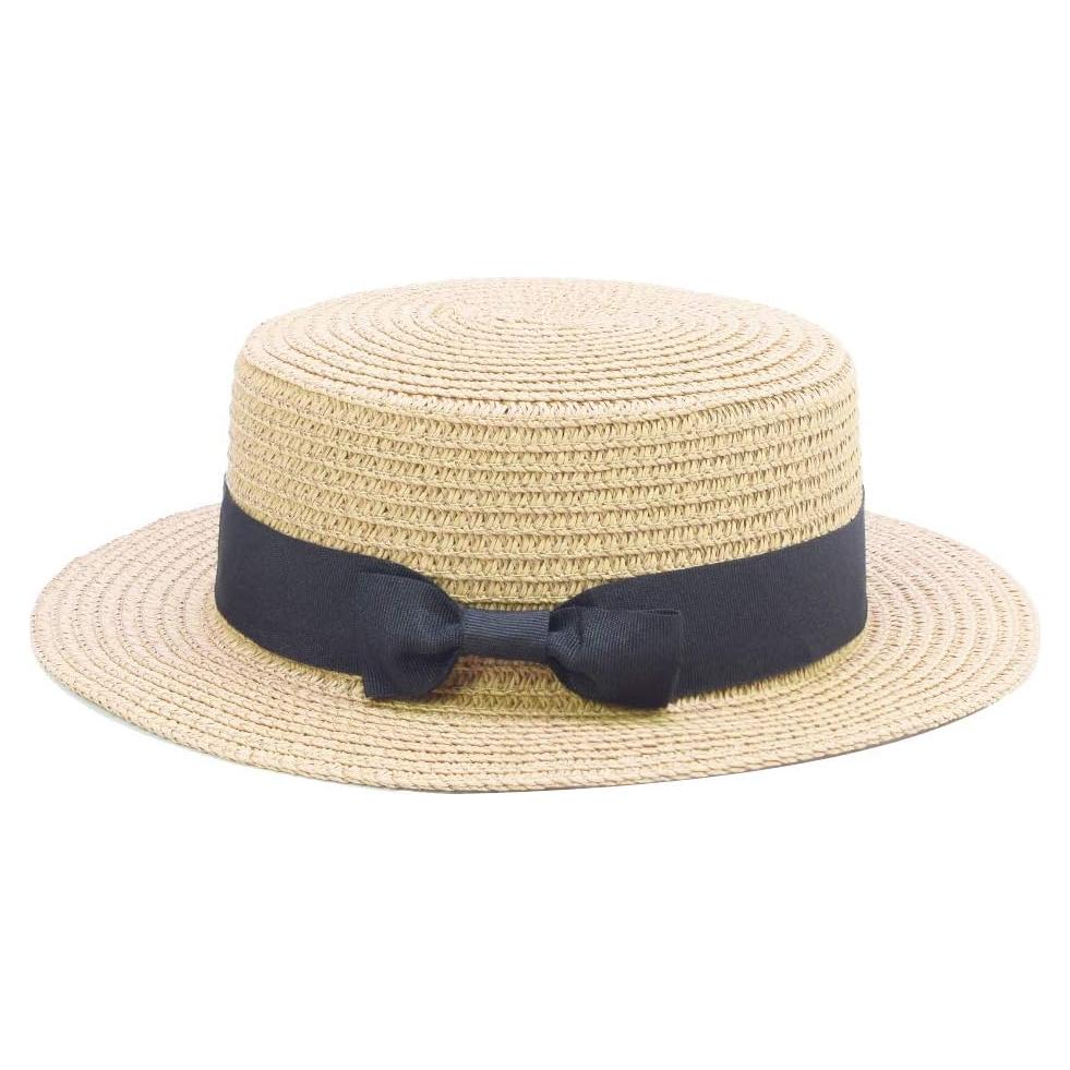 Sombrero de Playa para Niños Beige 100% Paja Natural