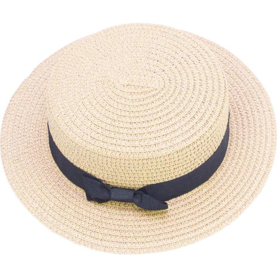 Sombrero de Playa para Niños Beige 100% Paja Natural