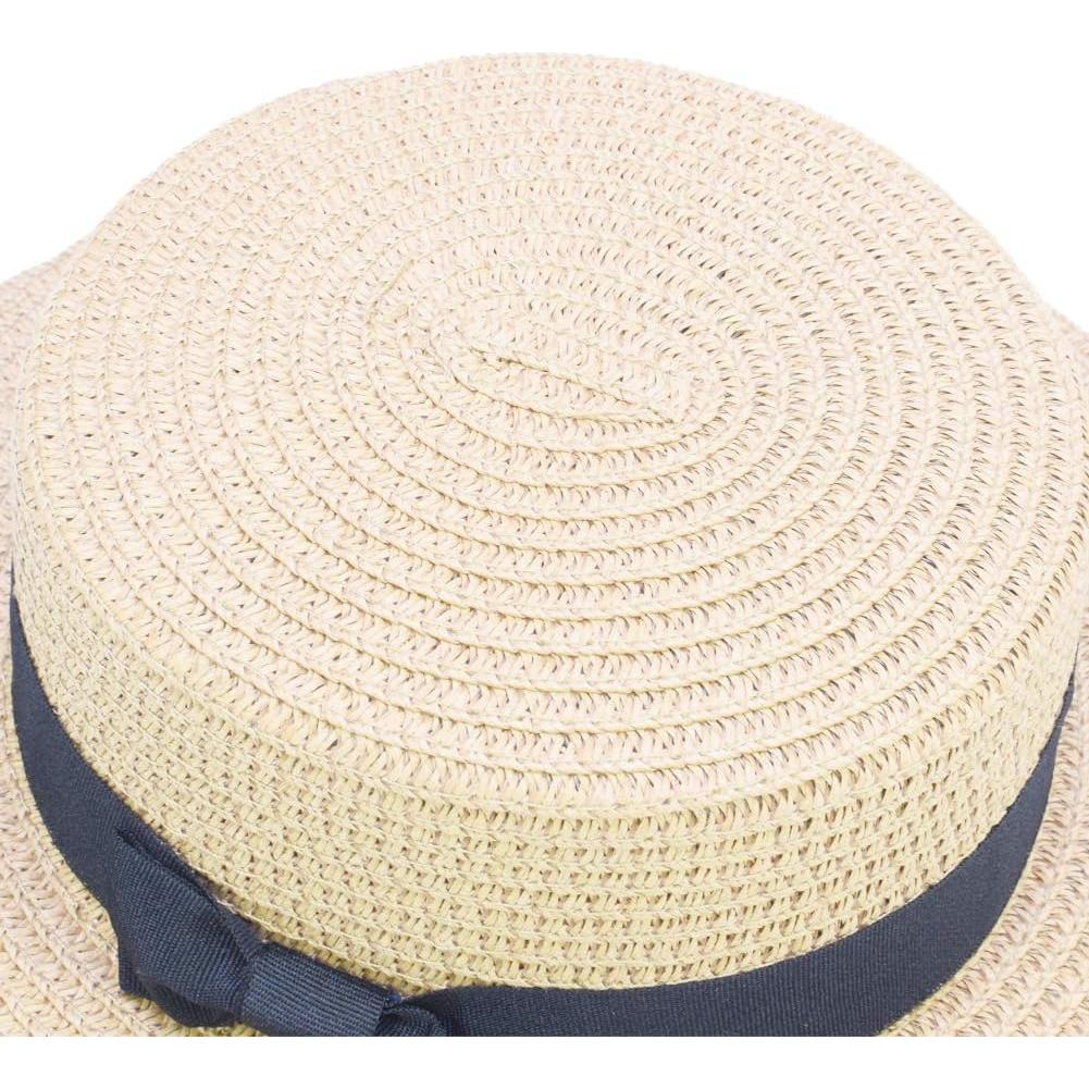 Sombrero de Playa para Niños Beige 100% Paja Natural