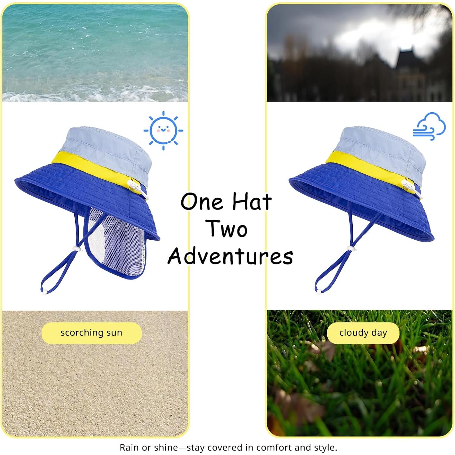 Gorro de Sol Heccei para Bebé UPF 50+ Verde 6-24 Meses