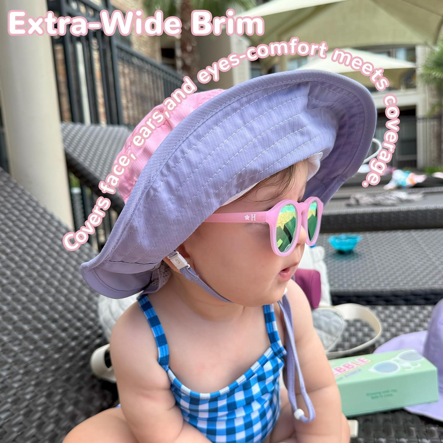 Gorro de Sol Heccei para Bebé UPF 50+ Verde 6-24 Meses