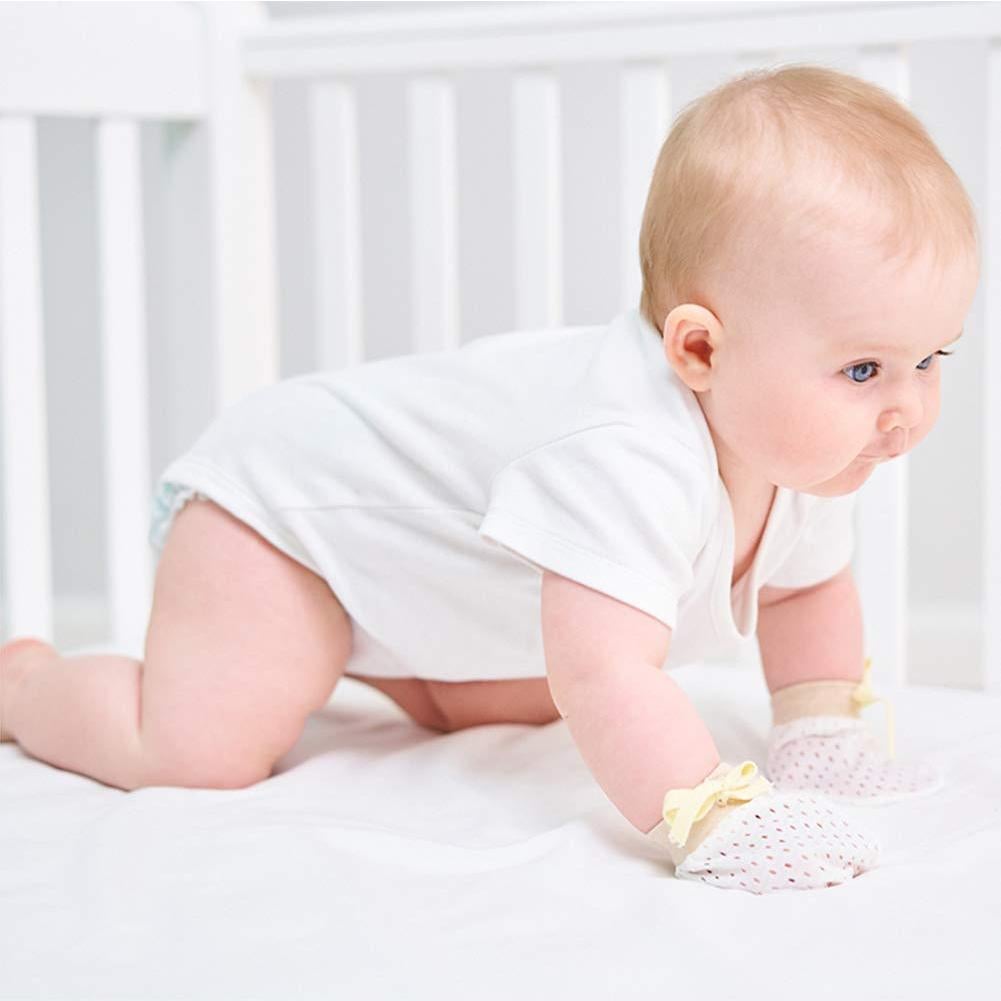 Paquete de 6 Guantes de Malla de Algodón para Bebé Unisex 0-6 Meses