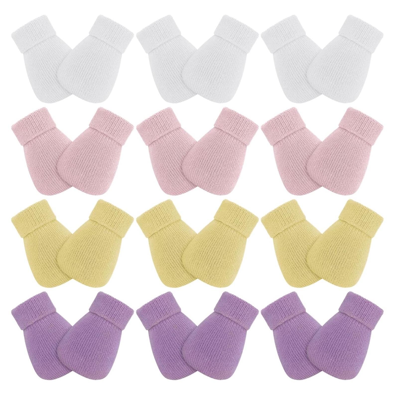 12 Pares de Mitones para Bebés Prematuros Eurzom Algodón