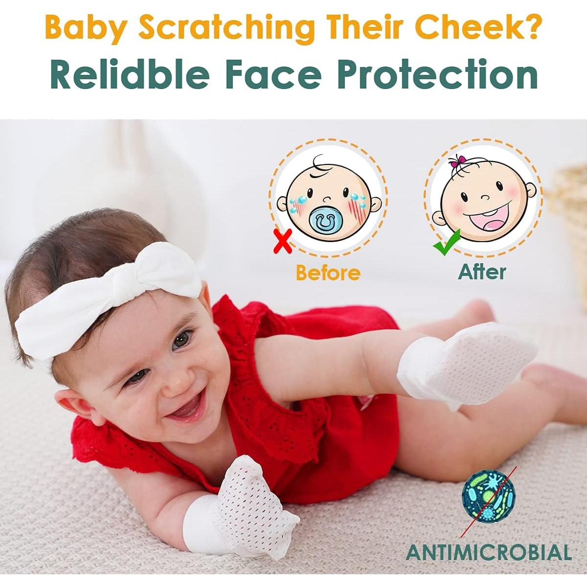 Manoplas Antirrasguños para Bebés 6-12 Meses - 6 Pares Algodón