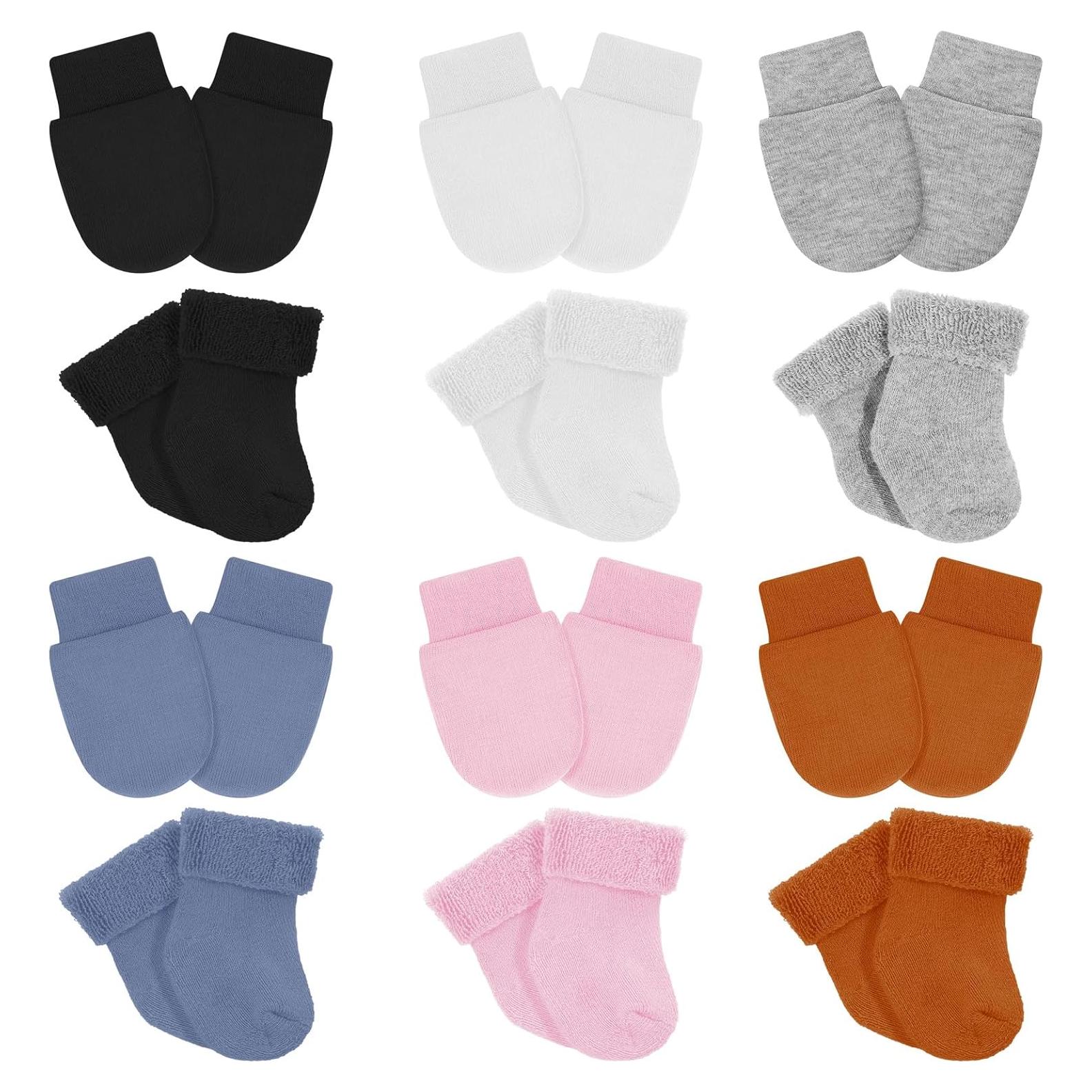 Juego de 6 Manoplas y Calcetines para Bebés Prematuros Breathffy