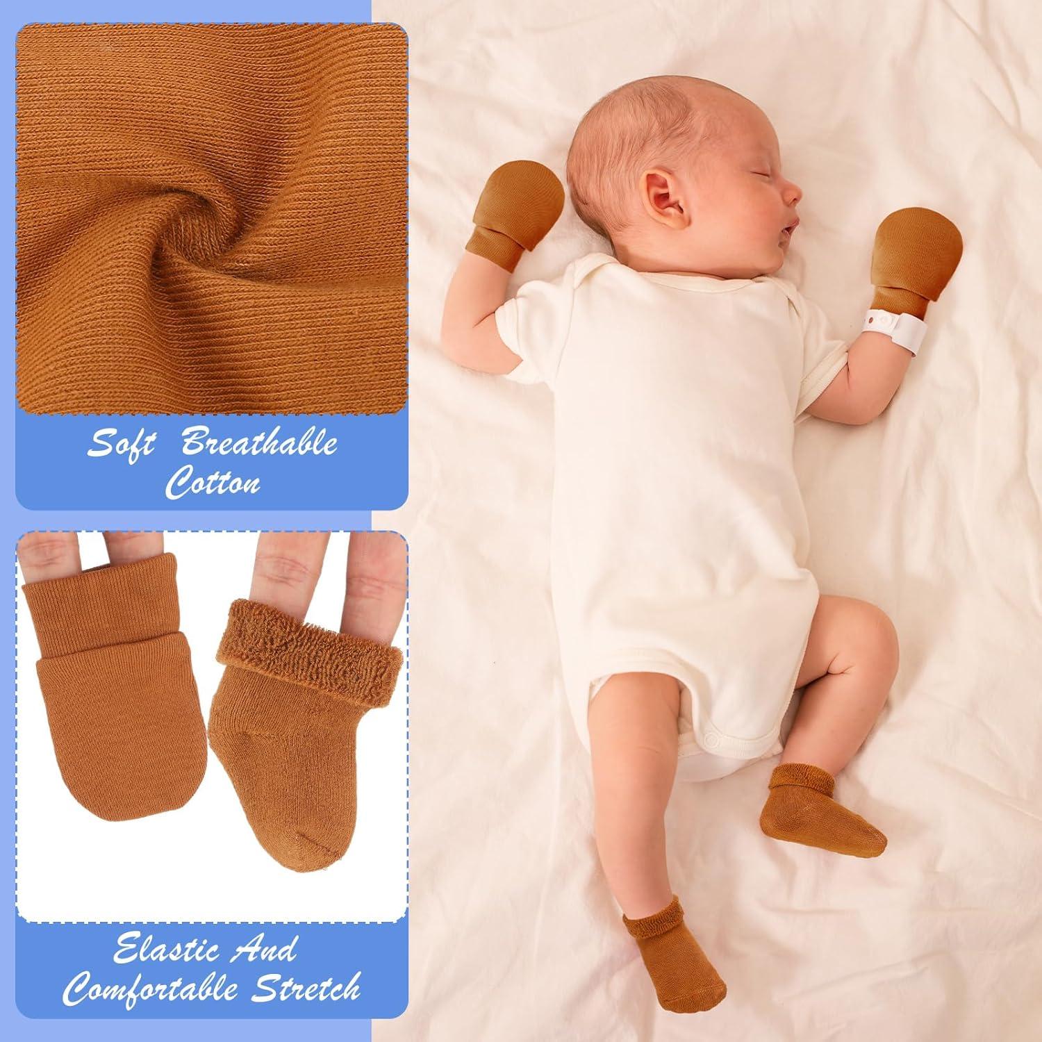 Juego de 6 Manoplas y Calcetines para Bebés Prematuros Breathffy