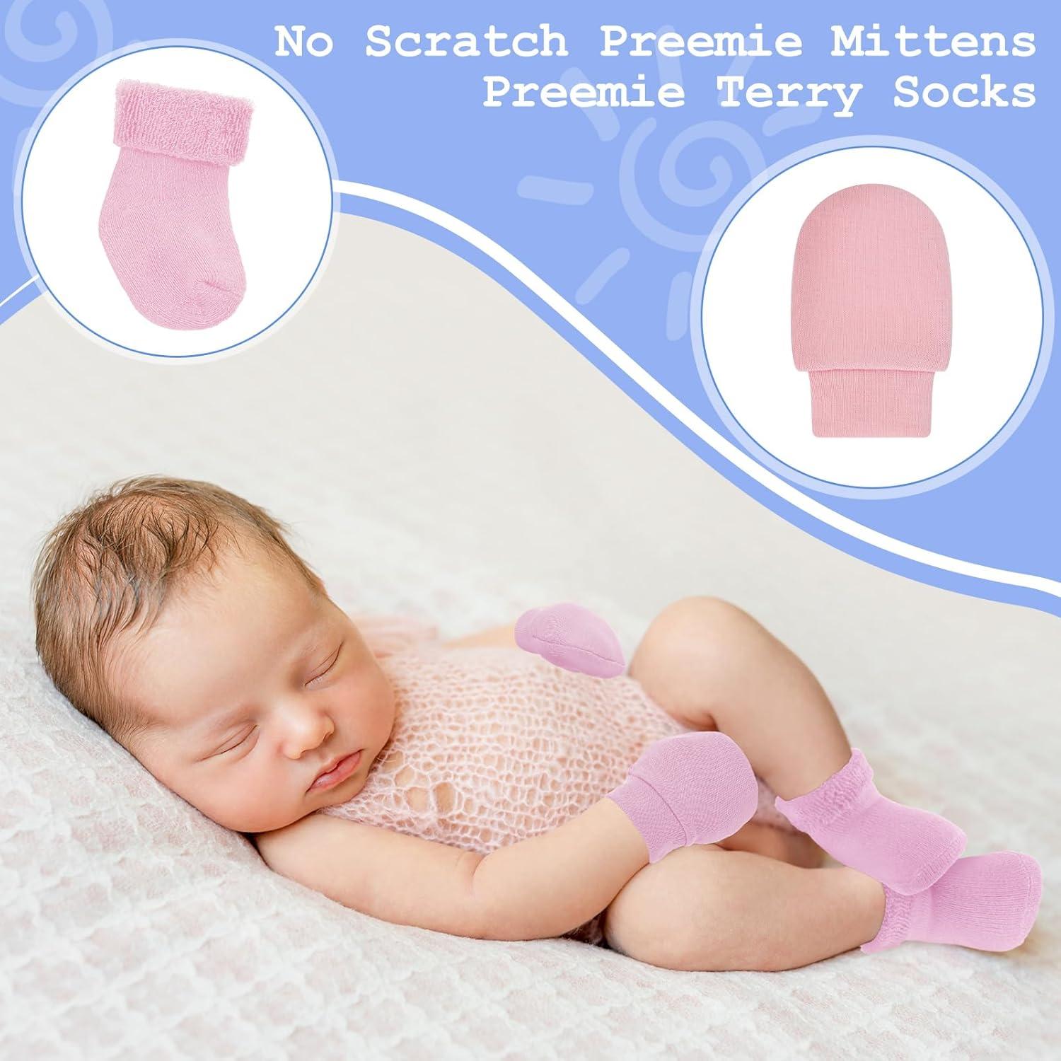 Juego de 6 Manoplas y Calcetines para Bebés Prematuros Breathffy