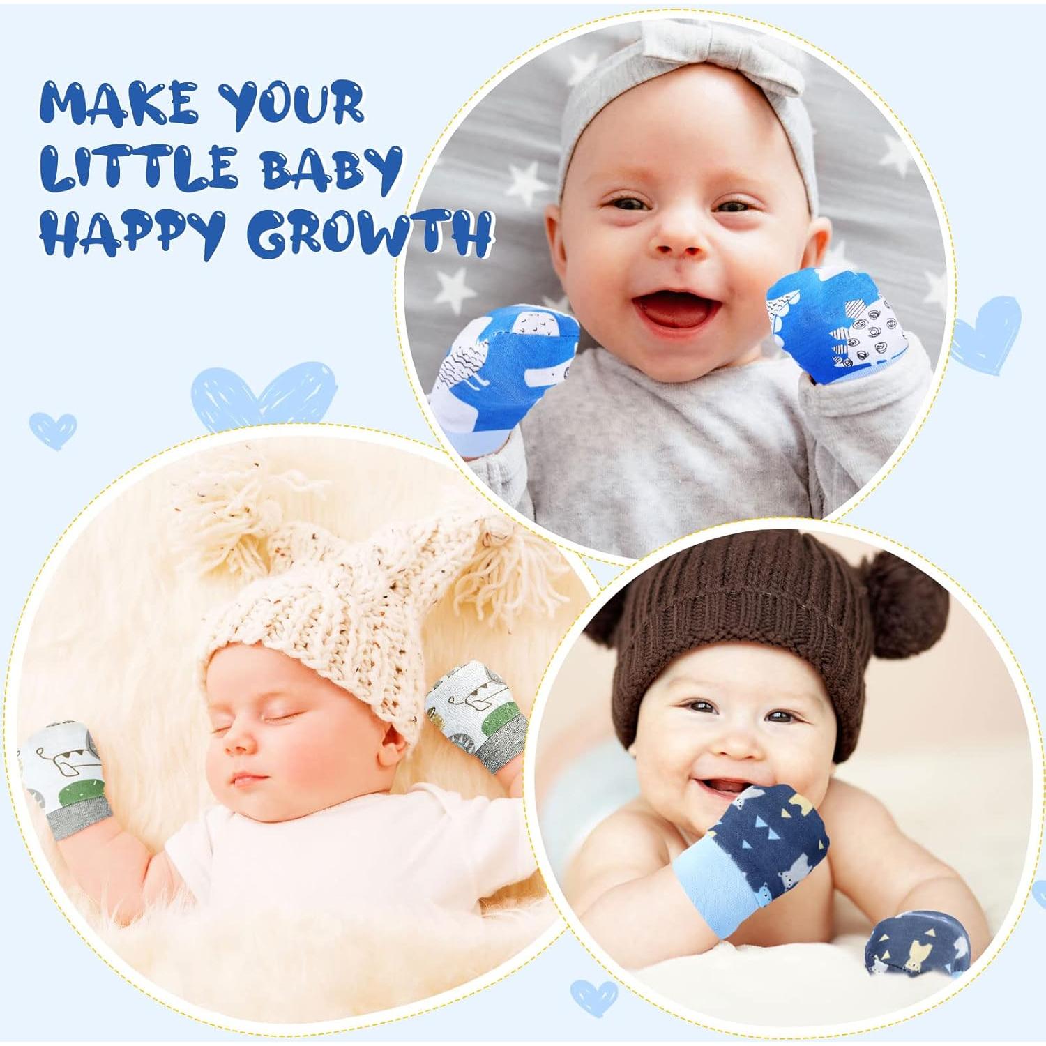 12 Pares Mitones Bebé Recién Nacido Geyoga Multicolor 0-6 Meses