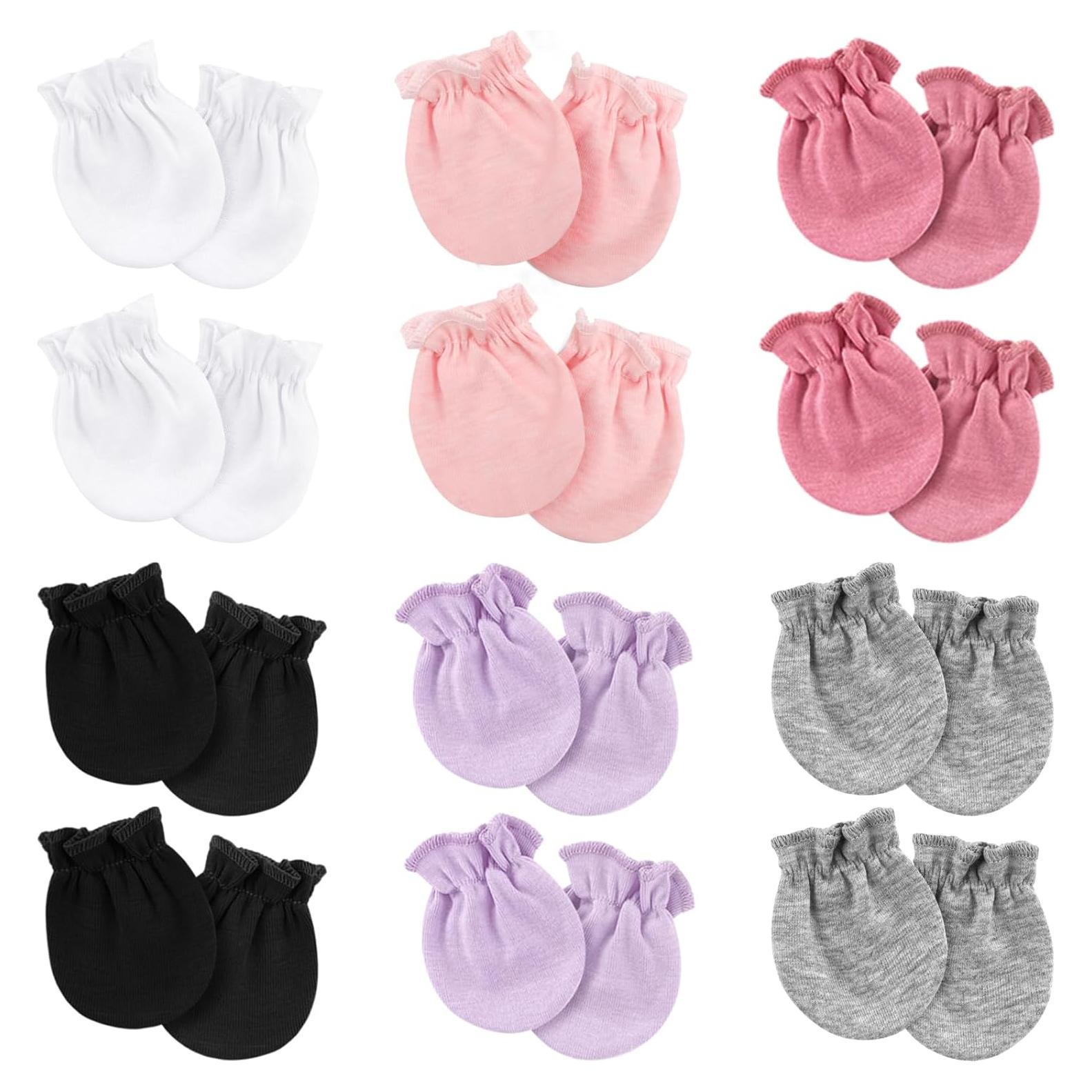 Manoplas para Bebés Recién Nacidos AQOKKA Algodón Orgánico 0-6 Meses