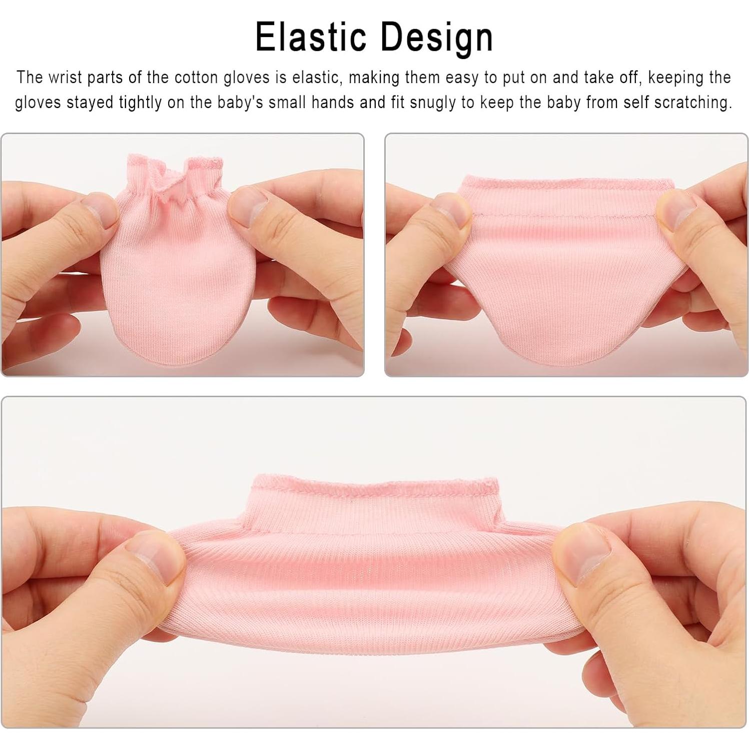 Manoplas para Bebés Recién Nacidos AQOKKA Algodón Orgánico 0-6 Meses