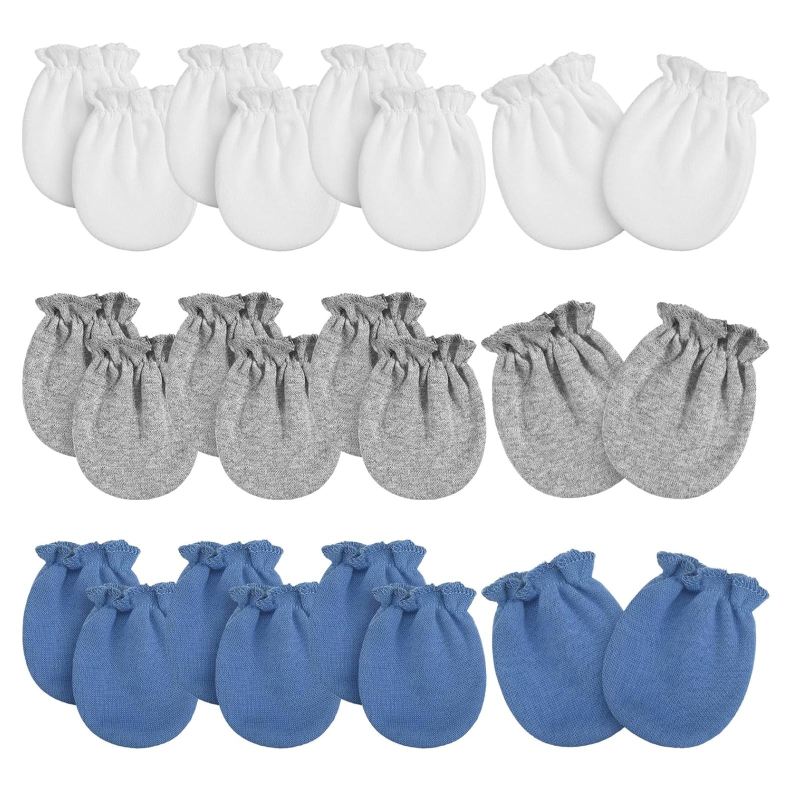 Mitones para Bebés Prematuros Vabean 12 Pares Algodón Sin Rasguños
