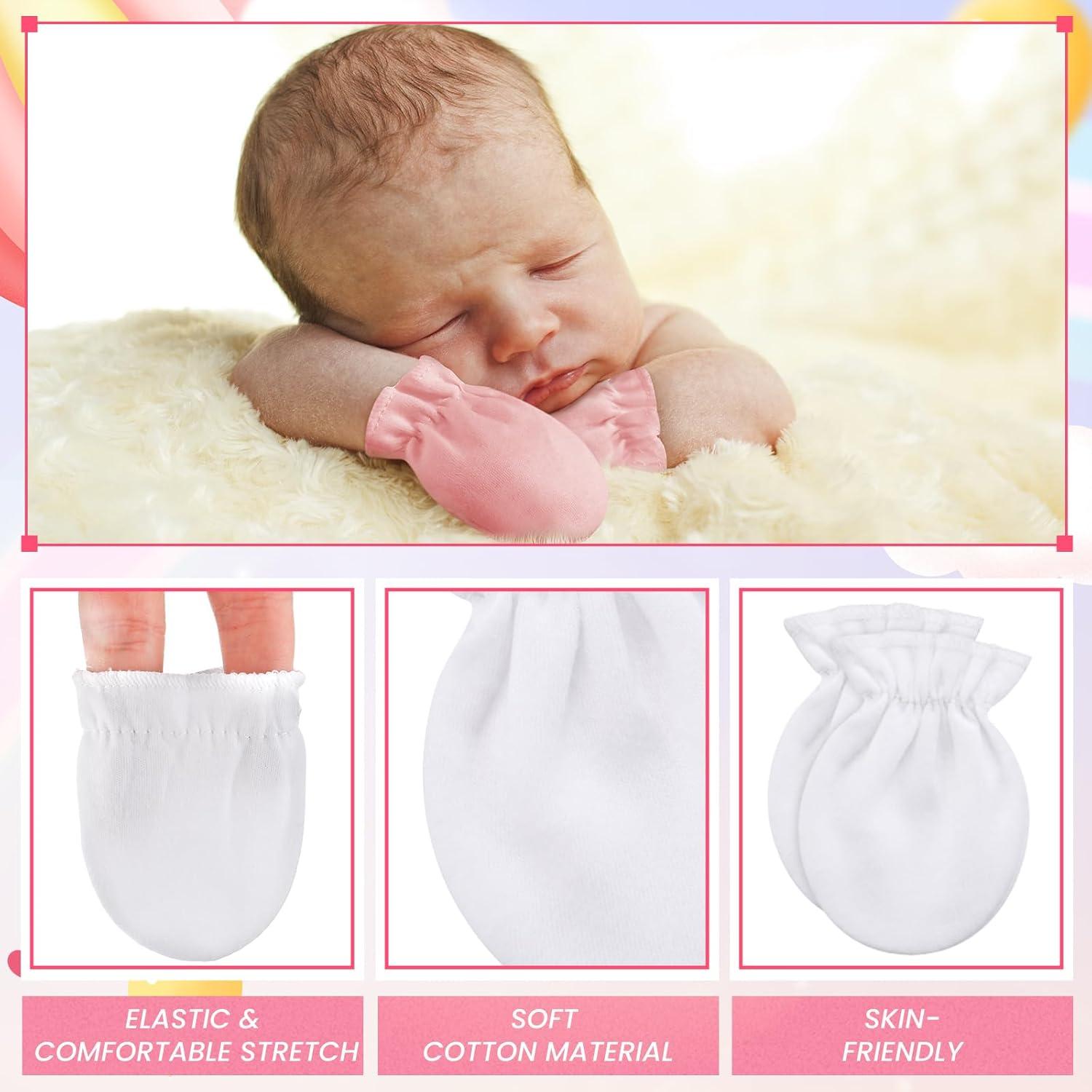 Mitones para Bebés Prematuros Vabean 24 Pares Algodón Sin Rasguños