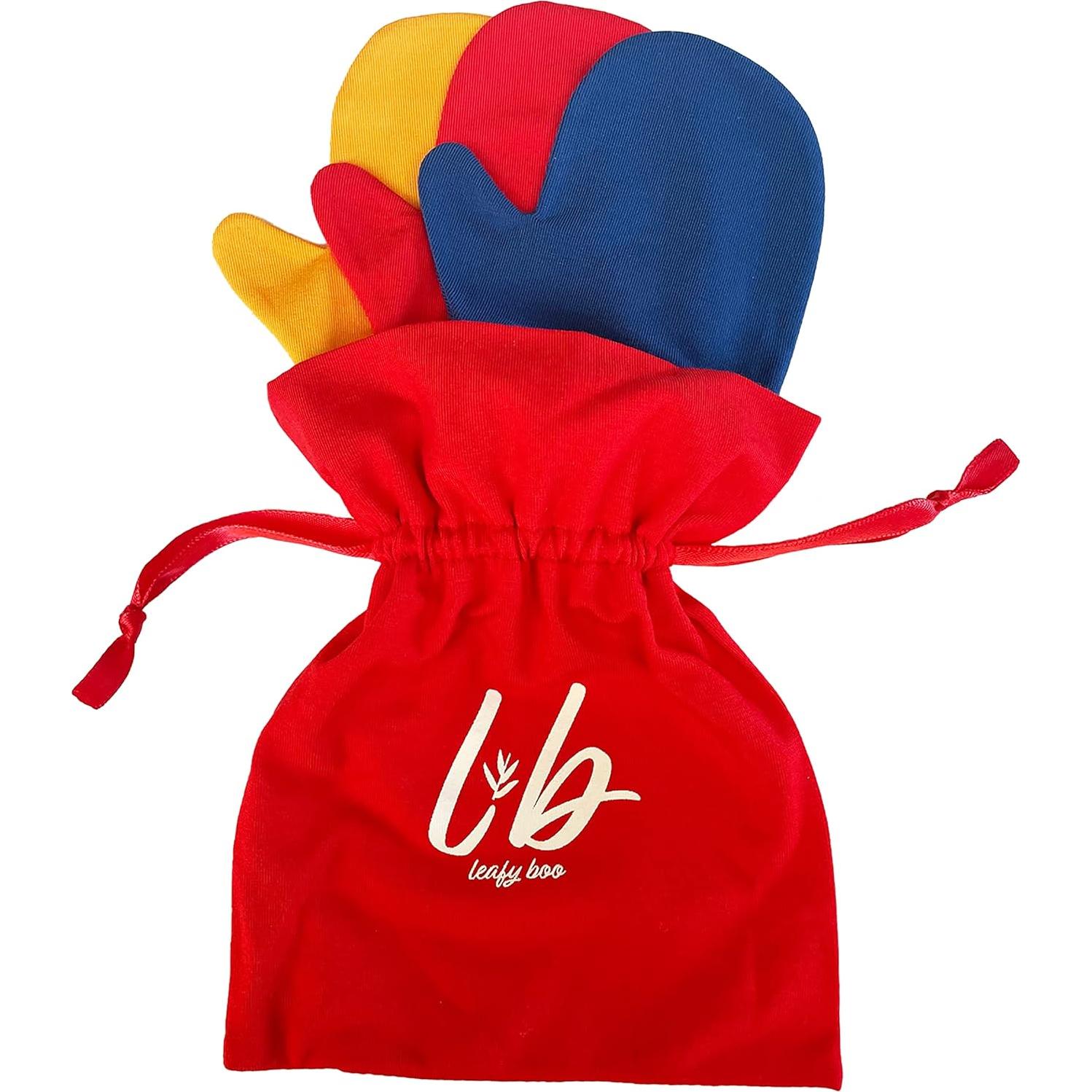 Manoplas de Bambú Leafy Boo para Eccema 2-3 Años - 3 Pares