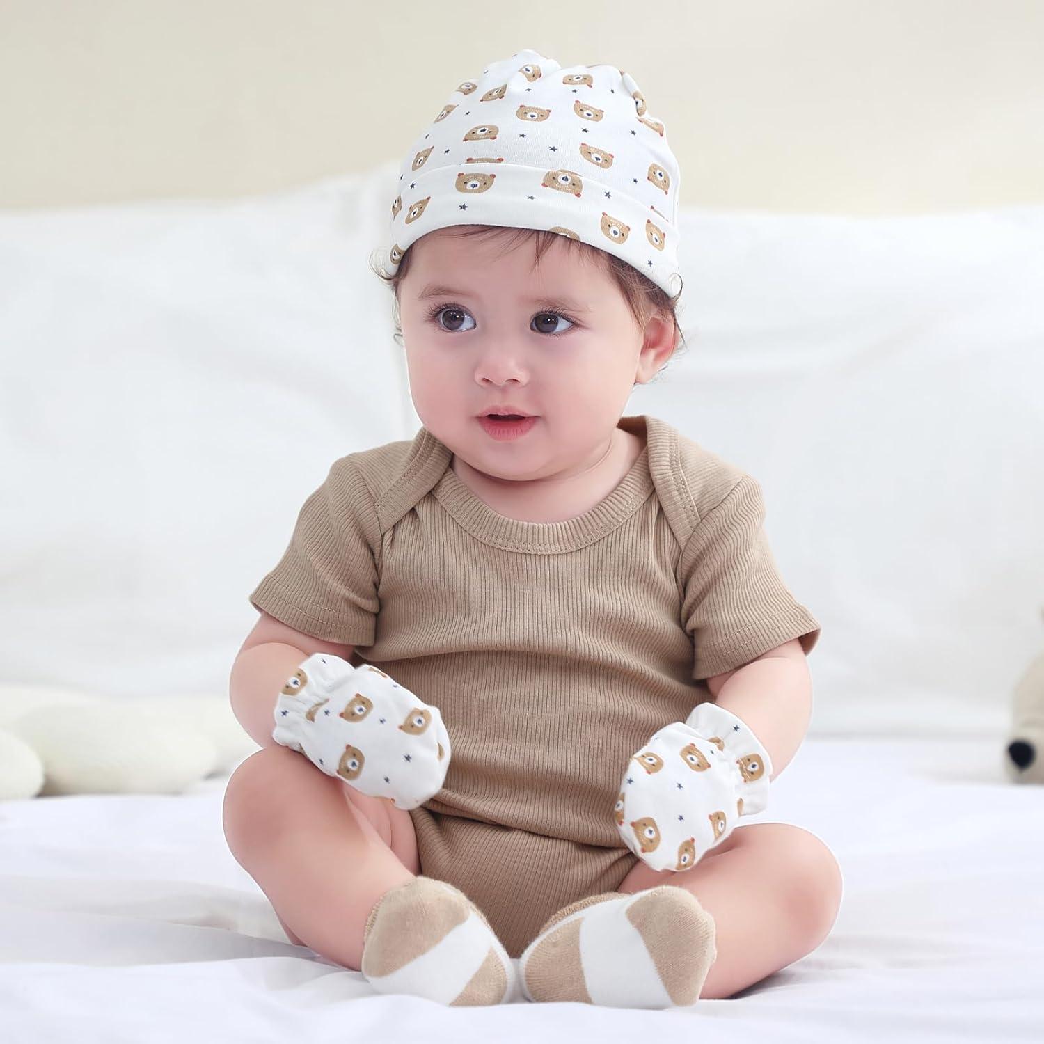 Conjunto de Gorros, Manoplas y Calcetines Ruliby 0-6 meses