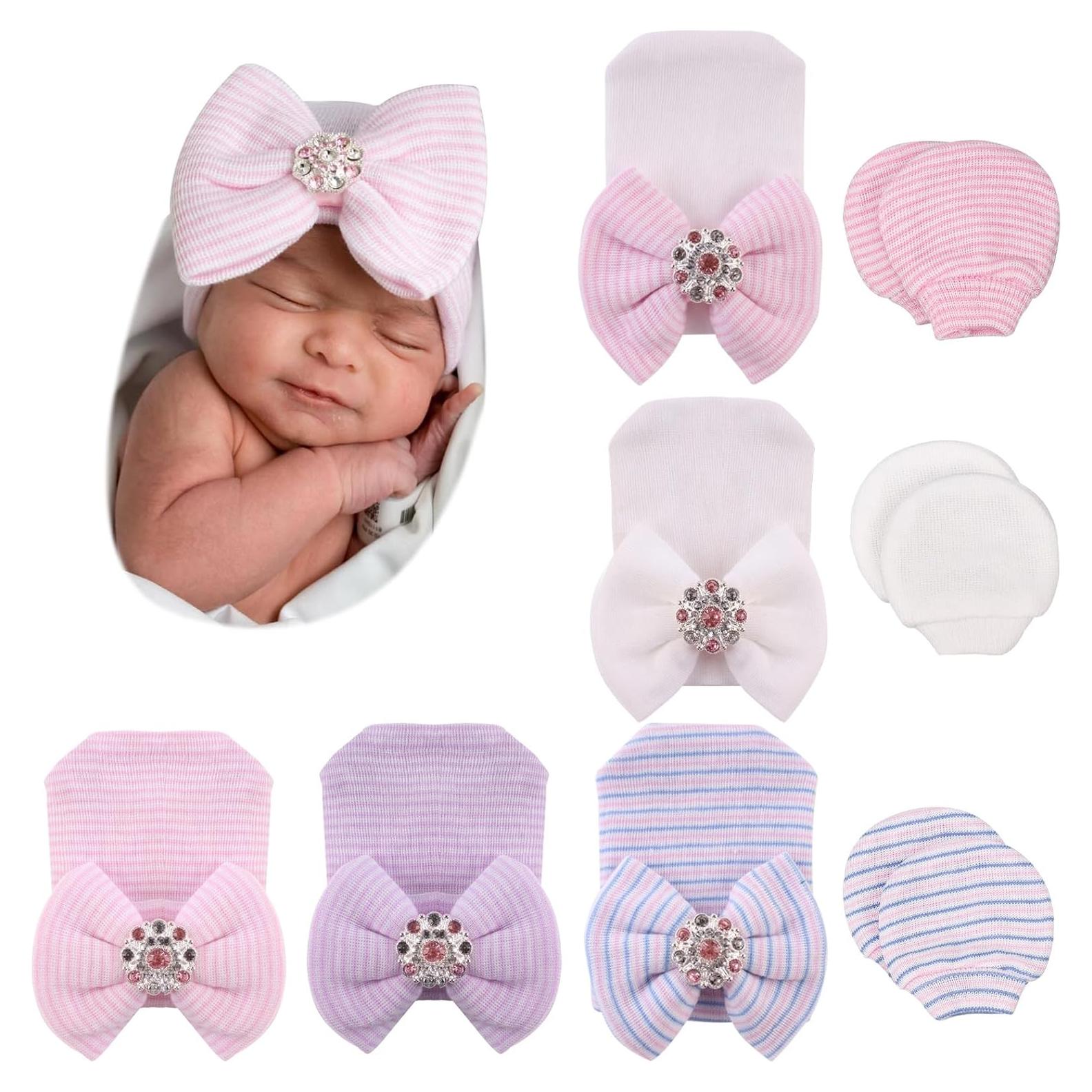 Set de Gorro y Manoplas BQUBO para Bebés 0-3 Meses