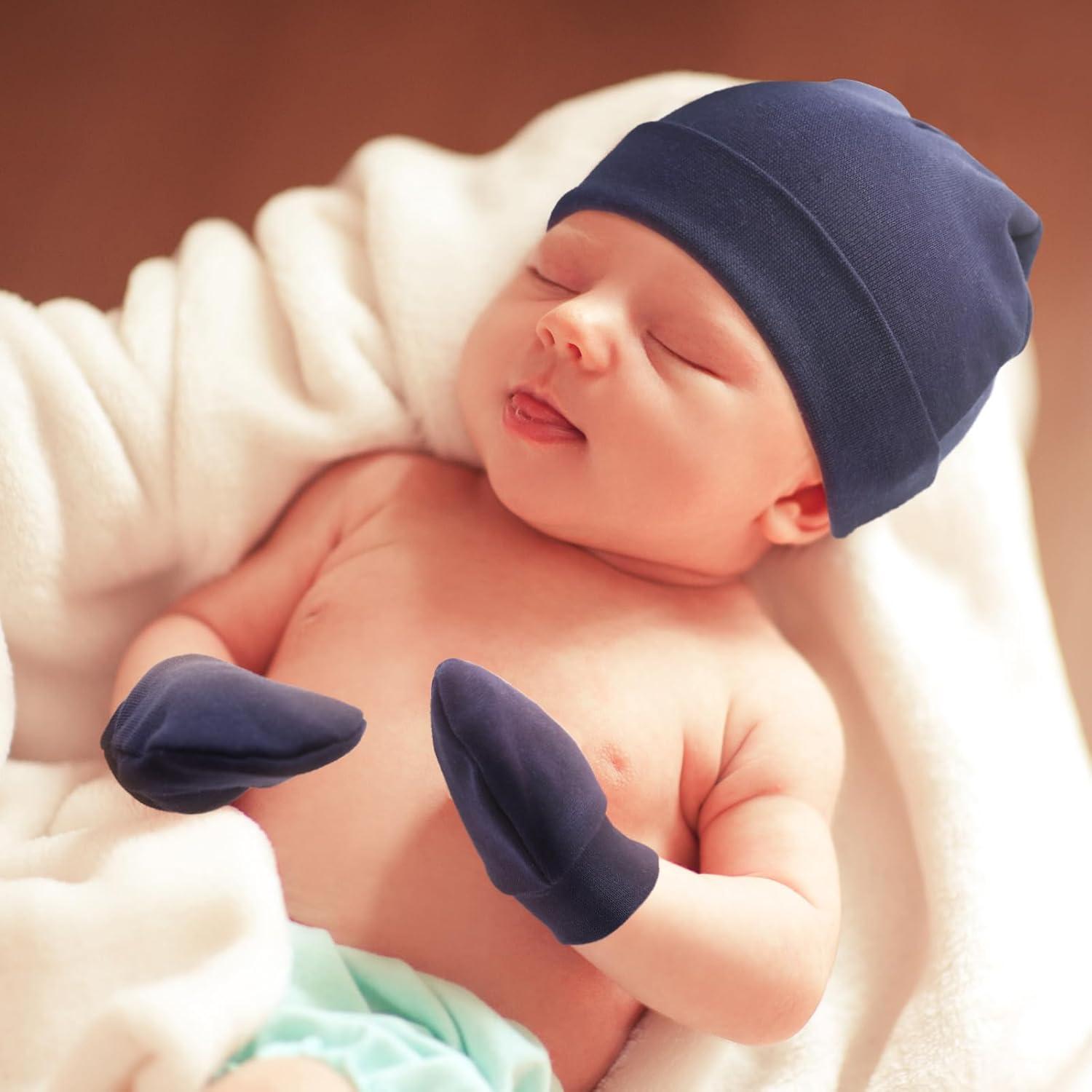 Conjunto de Gorro y Manoplas para Bebés BQUBO - 6 Piezas