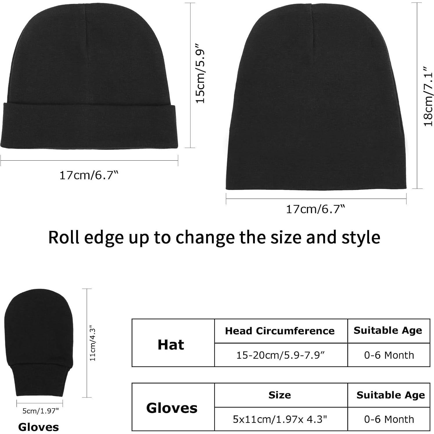 Conjunto de Gorro y Manoplas para Bebés BQUBO - 6 Piezas