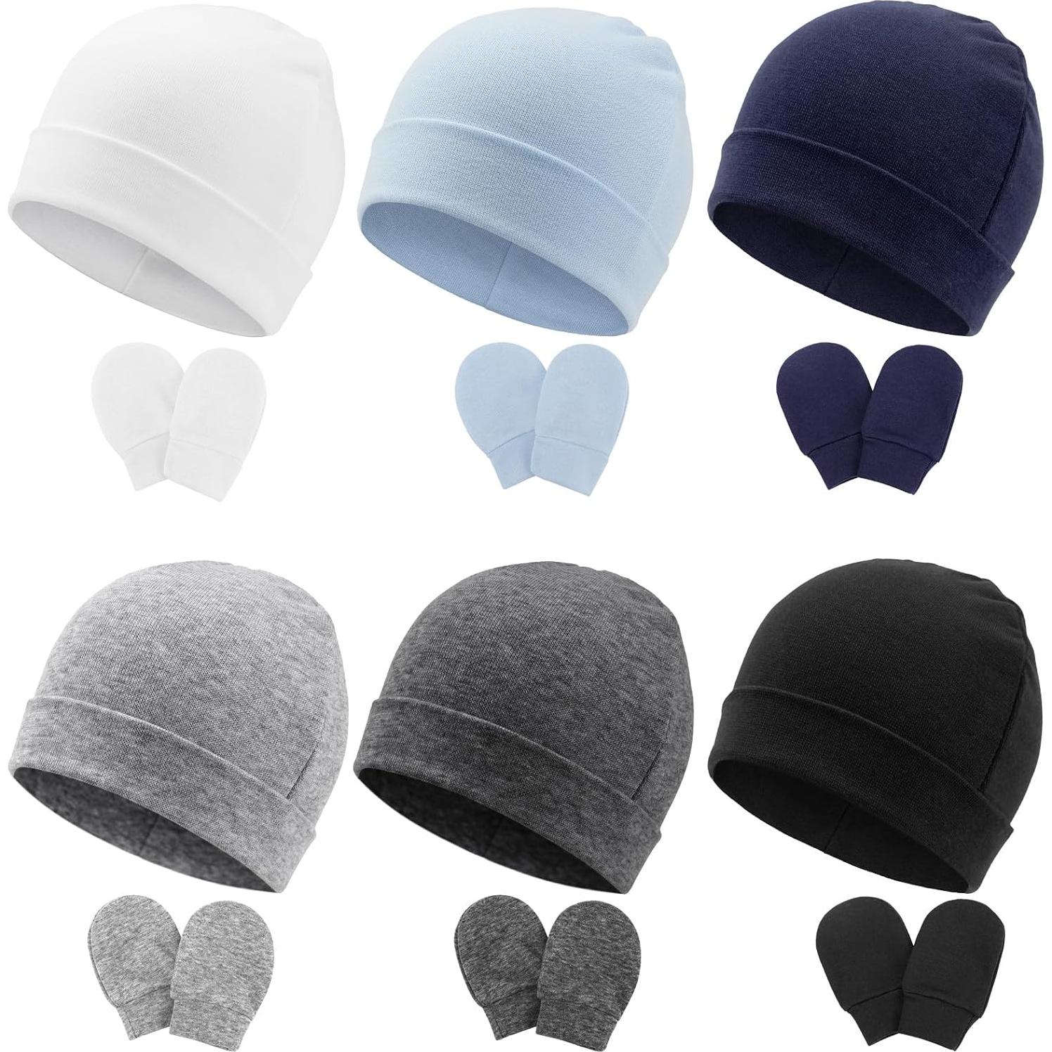 Conjunto de Gorro y Manoplas para Bebés BQUBO - 6 Piezas