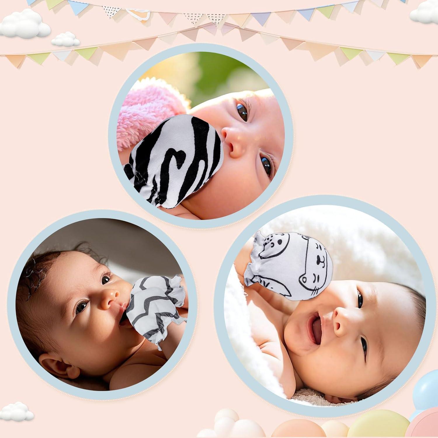 Manoplas para Bebé 0-6 Meses Flagsky 100% Algodón - 6 Pares