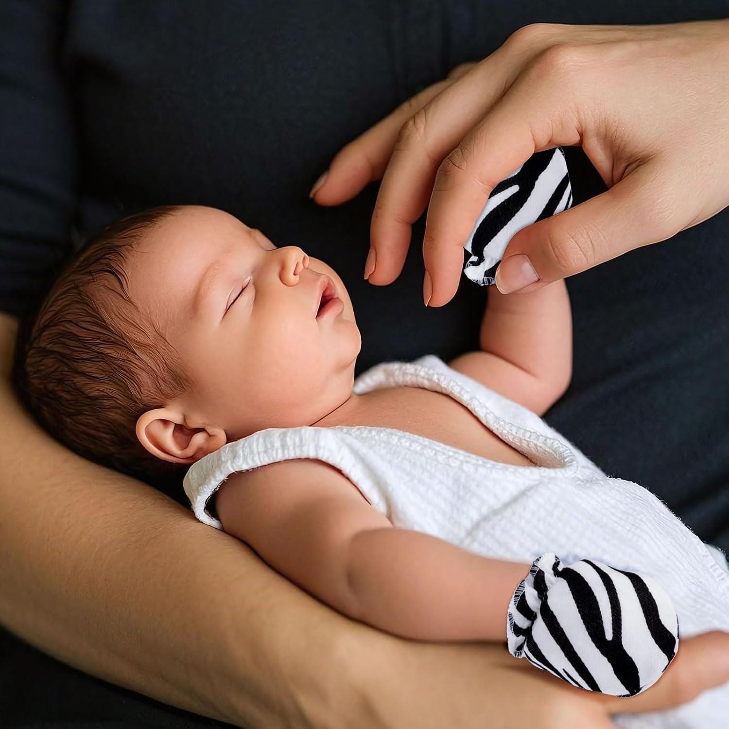 Manoplas para Bebé 0-6 Meses Flagsky 100% Algodón - 6 Pares