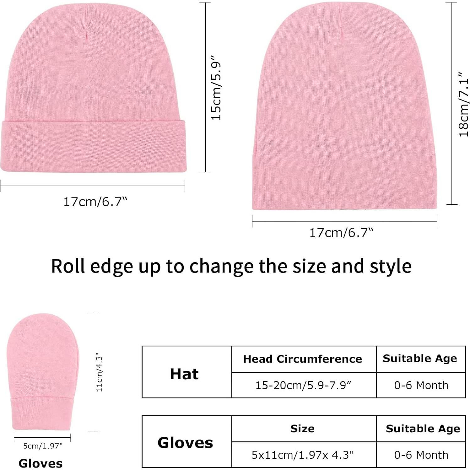 Conjunto de Gorro Beanie y Manoplas AQOKKA 0-6 Meses