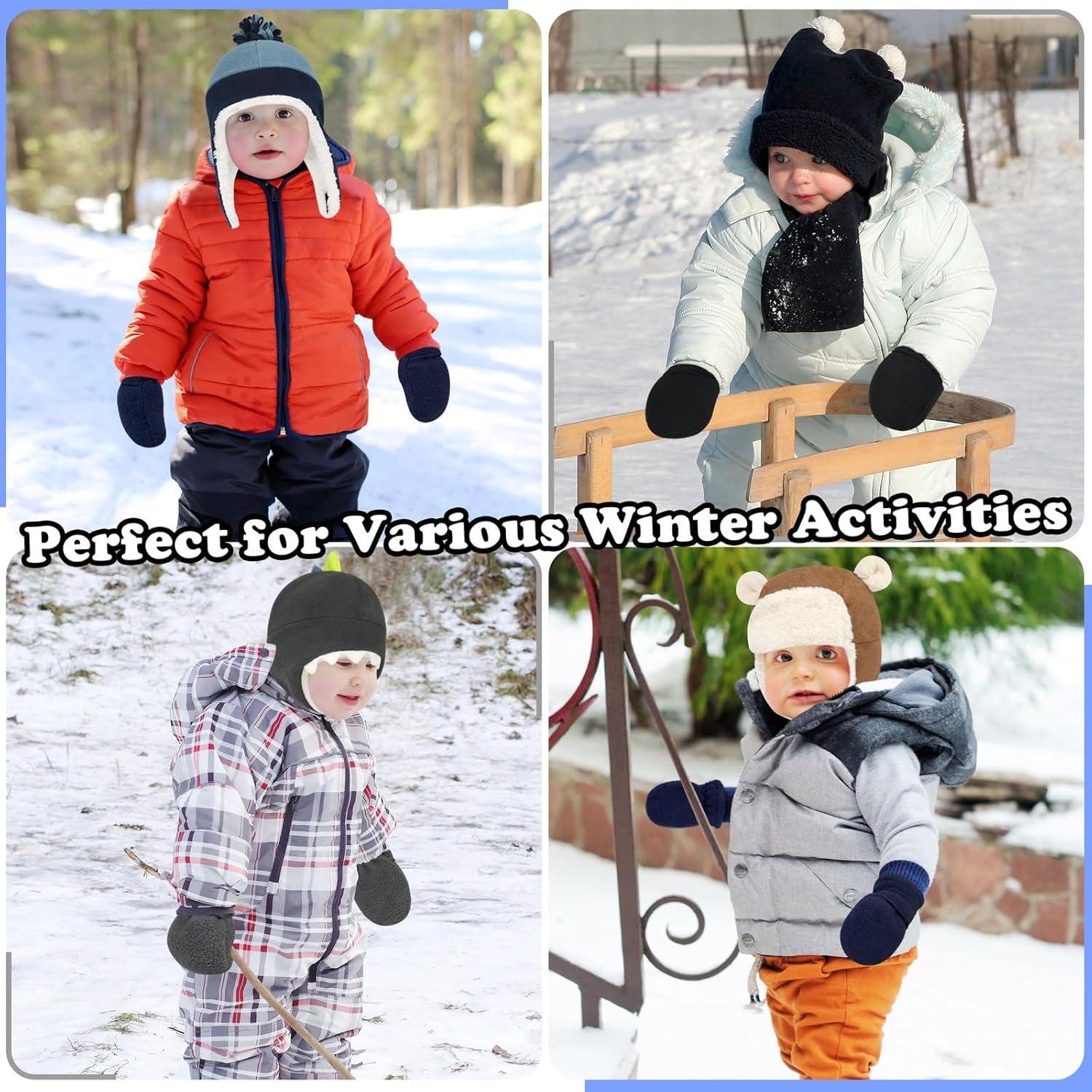 Mitones de Invierno Sarfel para Bebés 3 Pares Forro Polar