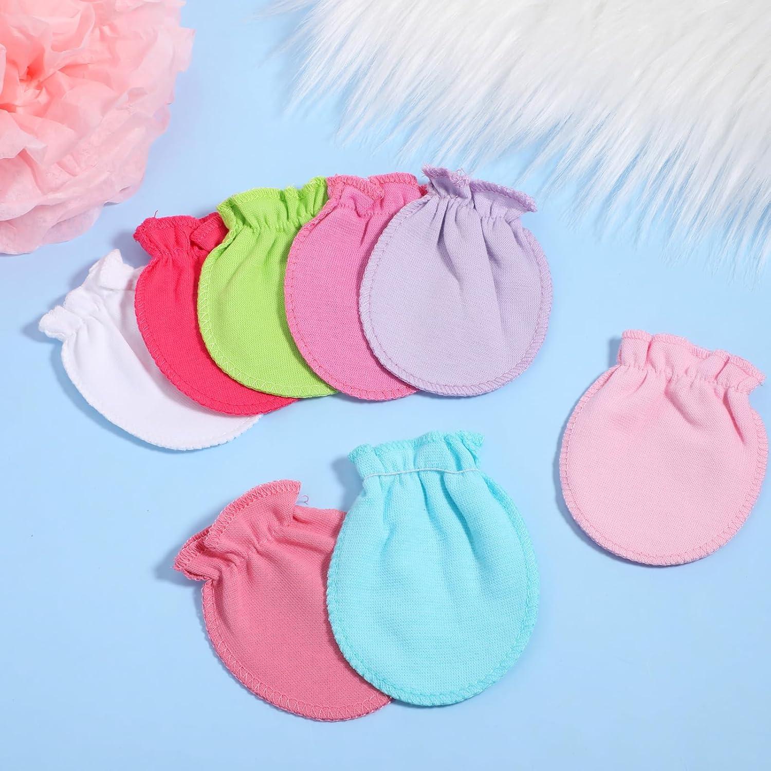 16 Pares de Manoplas para Bebés HekouJiub 0-6 Meses Algodón