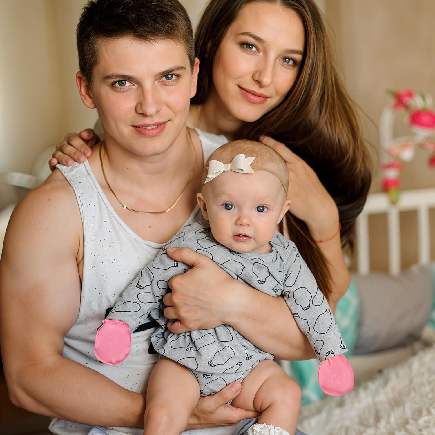 16 Pares de Manoplas para Bebés HekouJiub 0-6 Meses Algodón