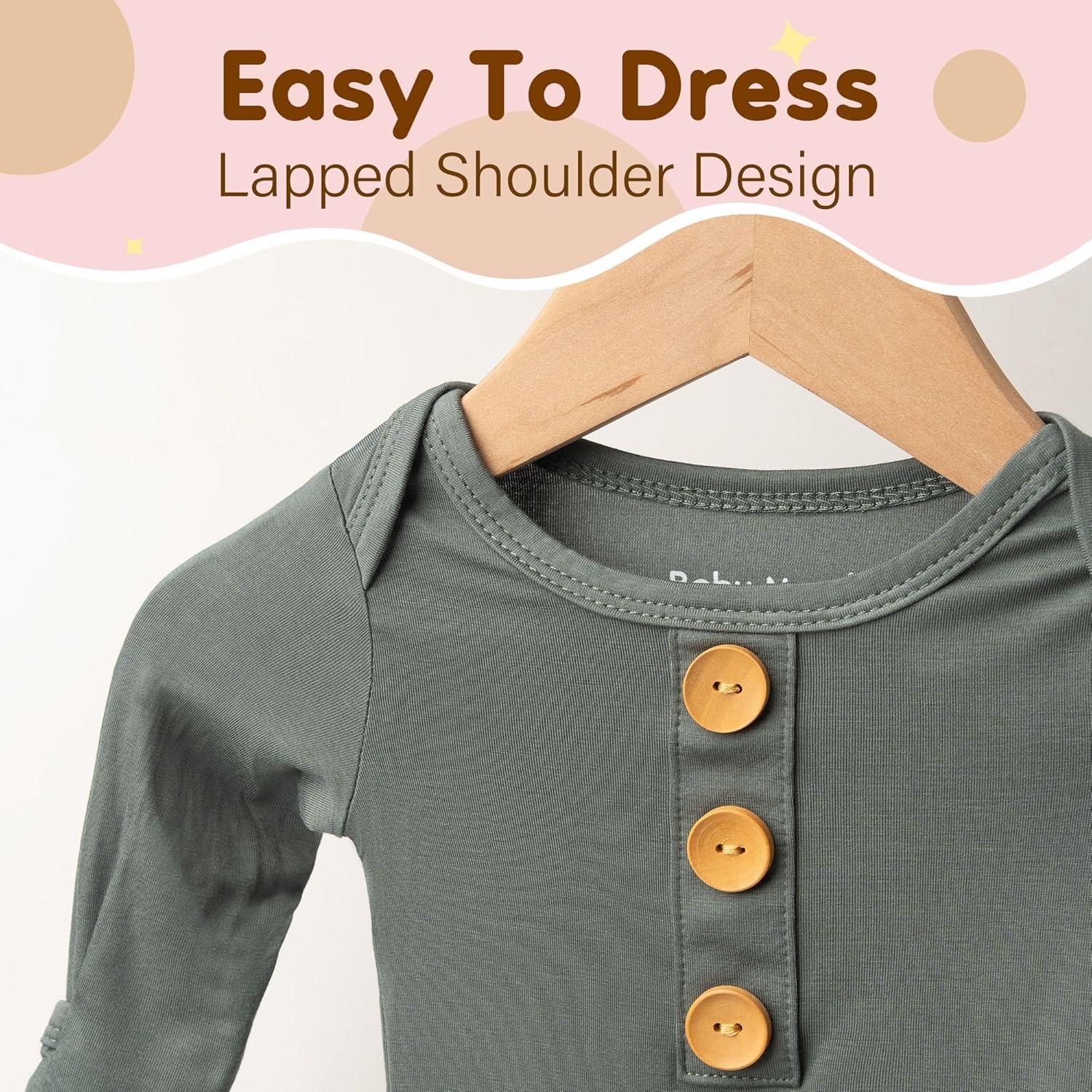 Vestido de Nudo Suave Baby Noah 0-3 Meses Azul Bebé