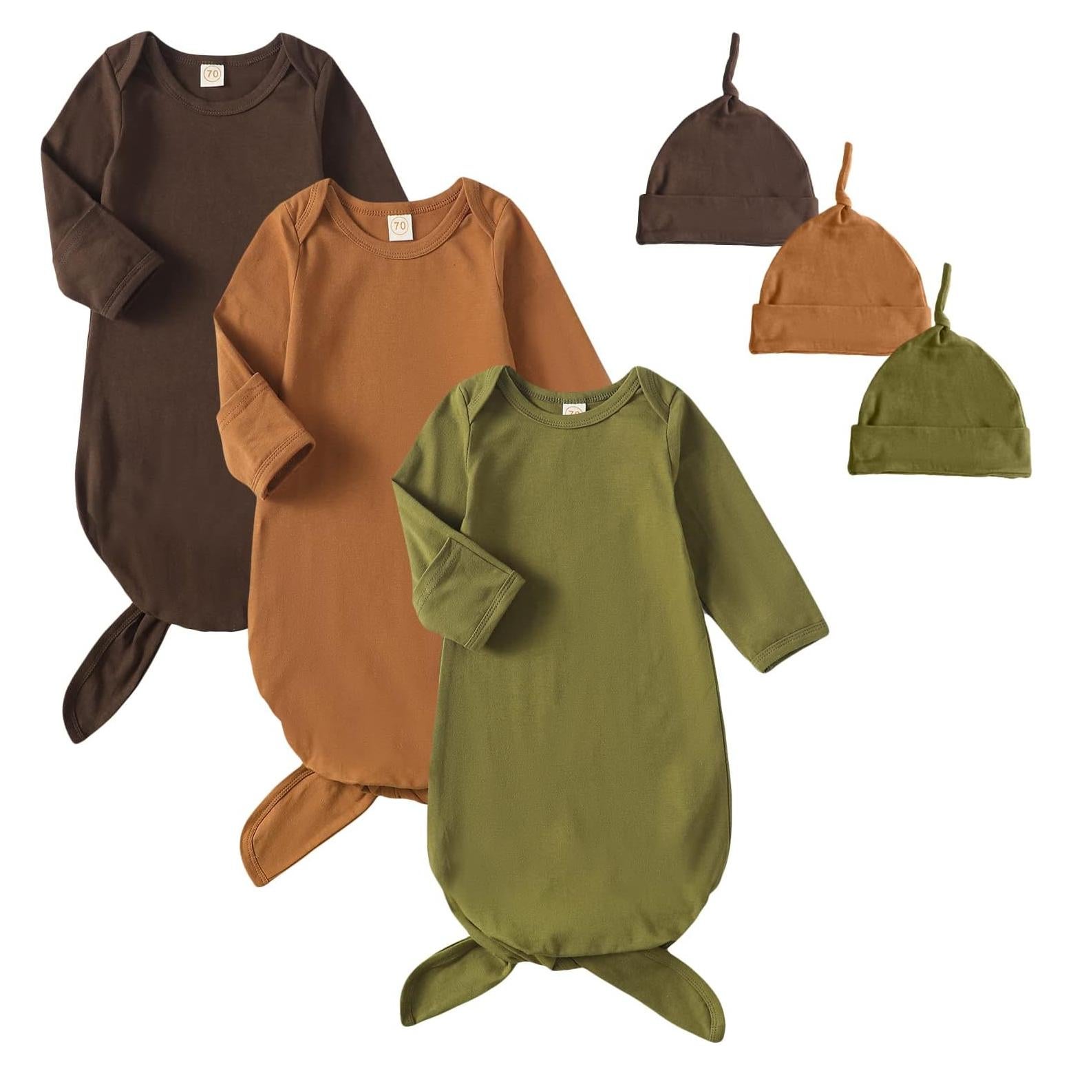 Trajes de Bebé OPAWO con Nudos y Sombrero 0-3 Meses