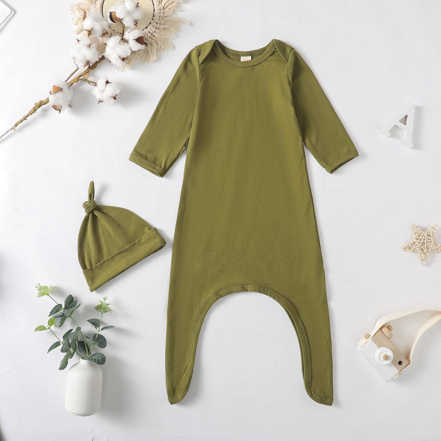 Trajes de Bebé OPAWO con Nudos y Sombrero 0-3 Meses