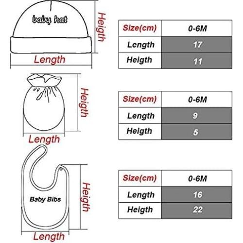 Conjunto de gorro y mitones para bebé Kiddiezoom 0-6 meses